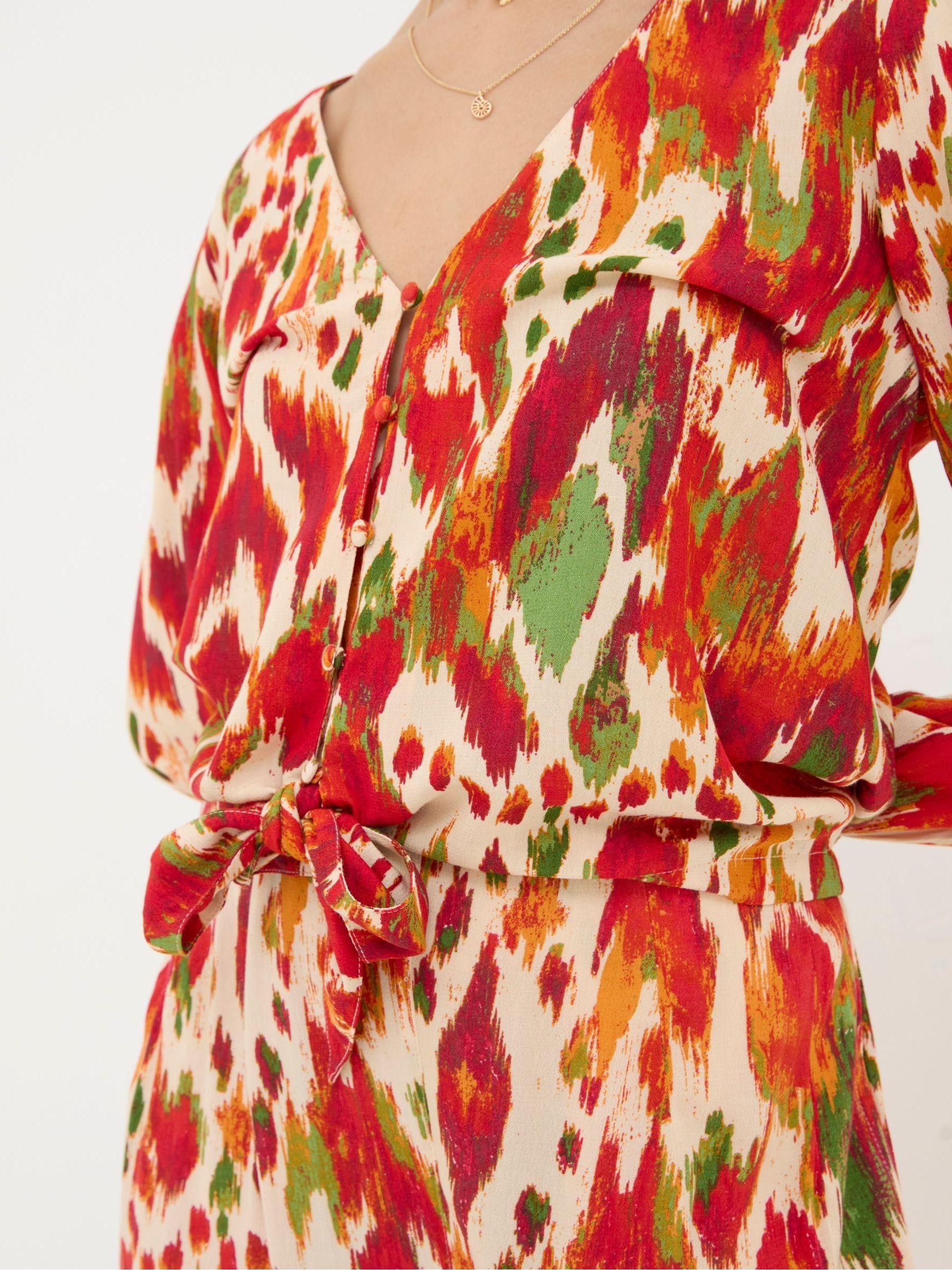 Margot Orange Paradise Ikat Blouse - Image 4 of 5