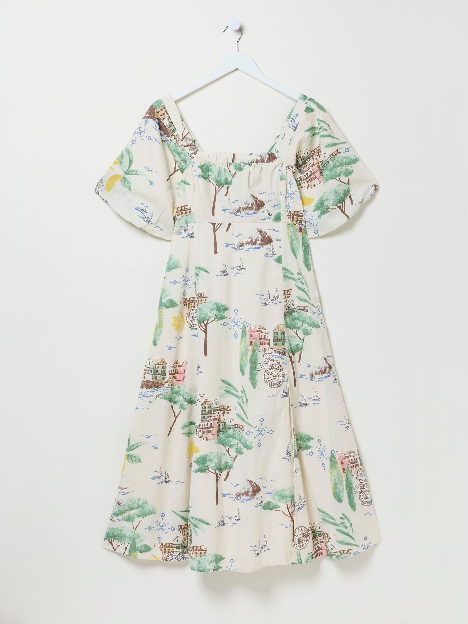 Lucie Natural Postcard Midi Dress - Image 7 of 7