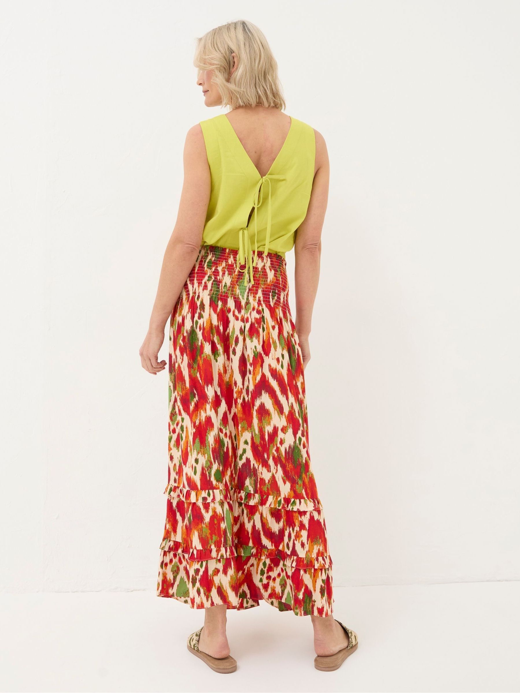 Tegan Orange Paradise Ikat Maxi Skirt - Image 2 of 6