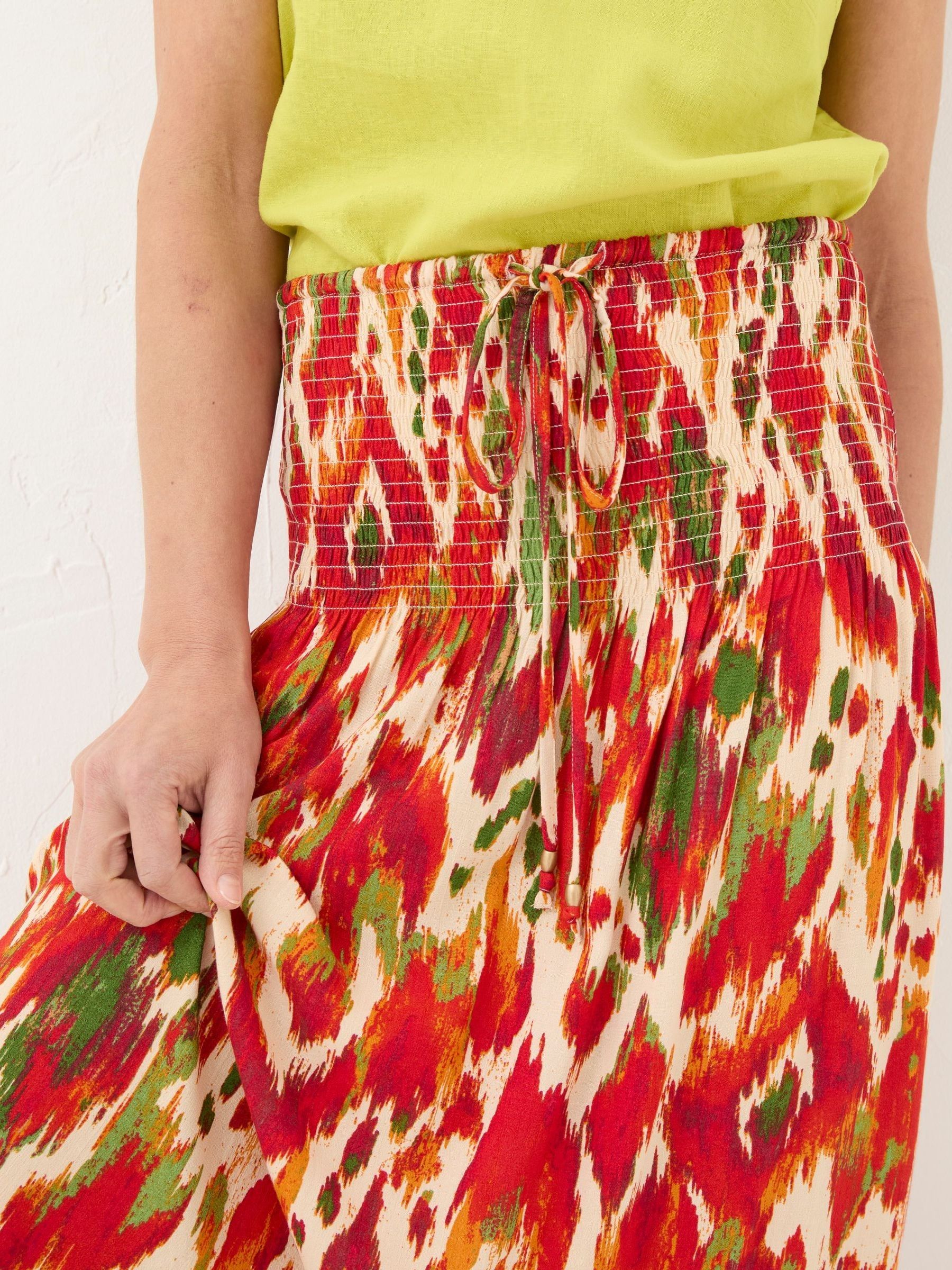 Tegan Orange Paradise Ikat Maxi Skirt - Image 4 of 6