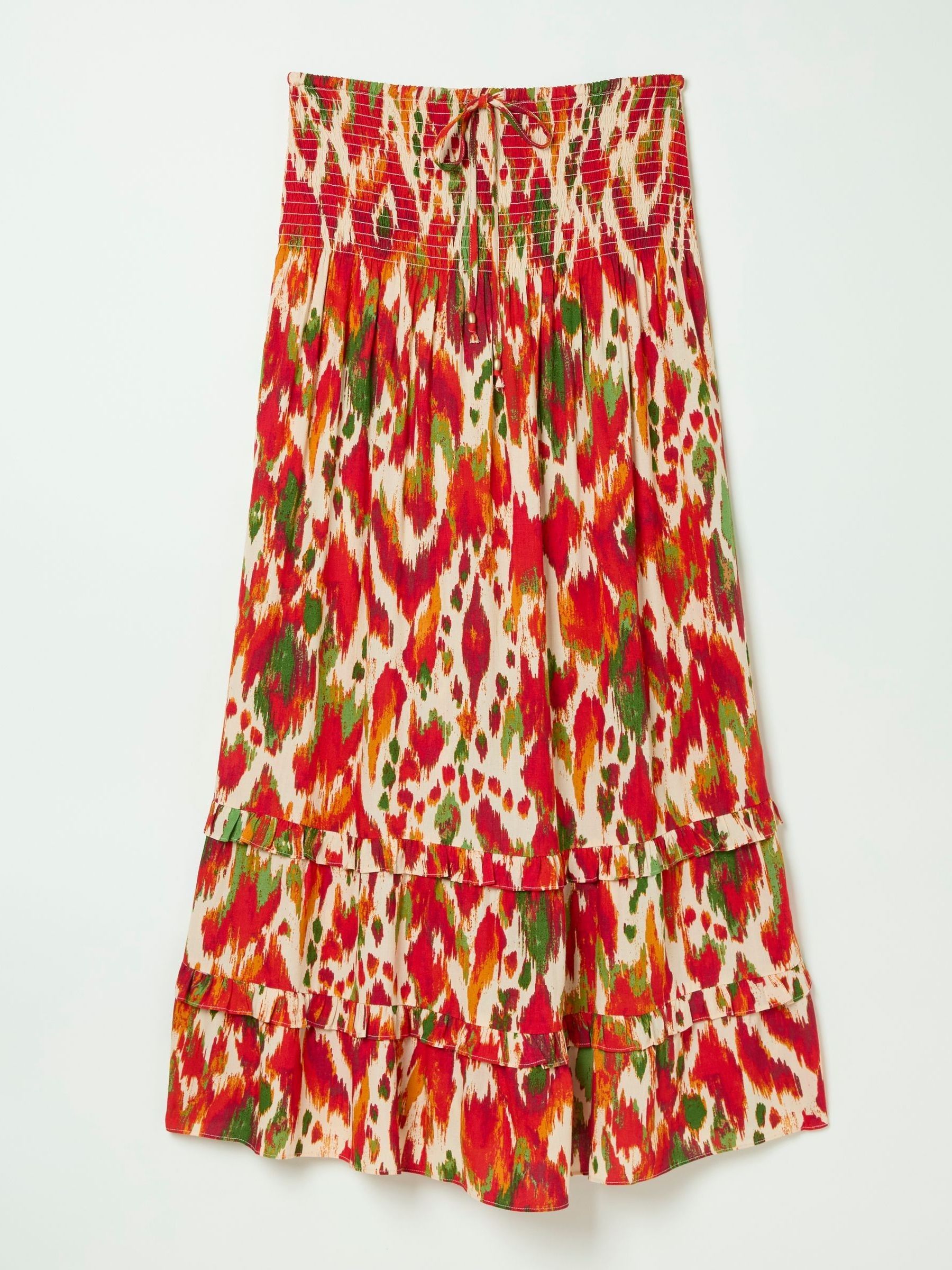 Tegan Orange Paradise Ikat Maxi Skirt - Image 6 of 6