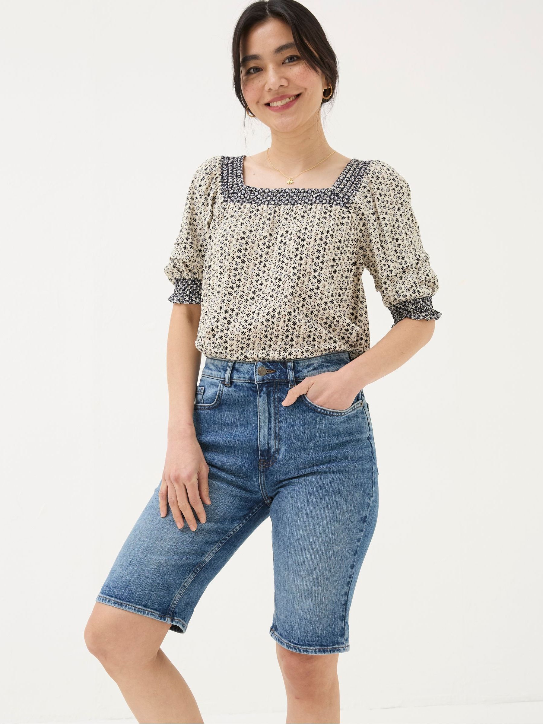Saanvi Natural Star Geo Blouse - Image 3 of 5