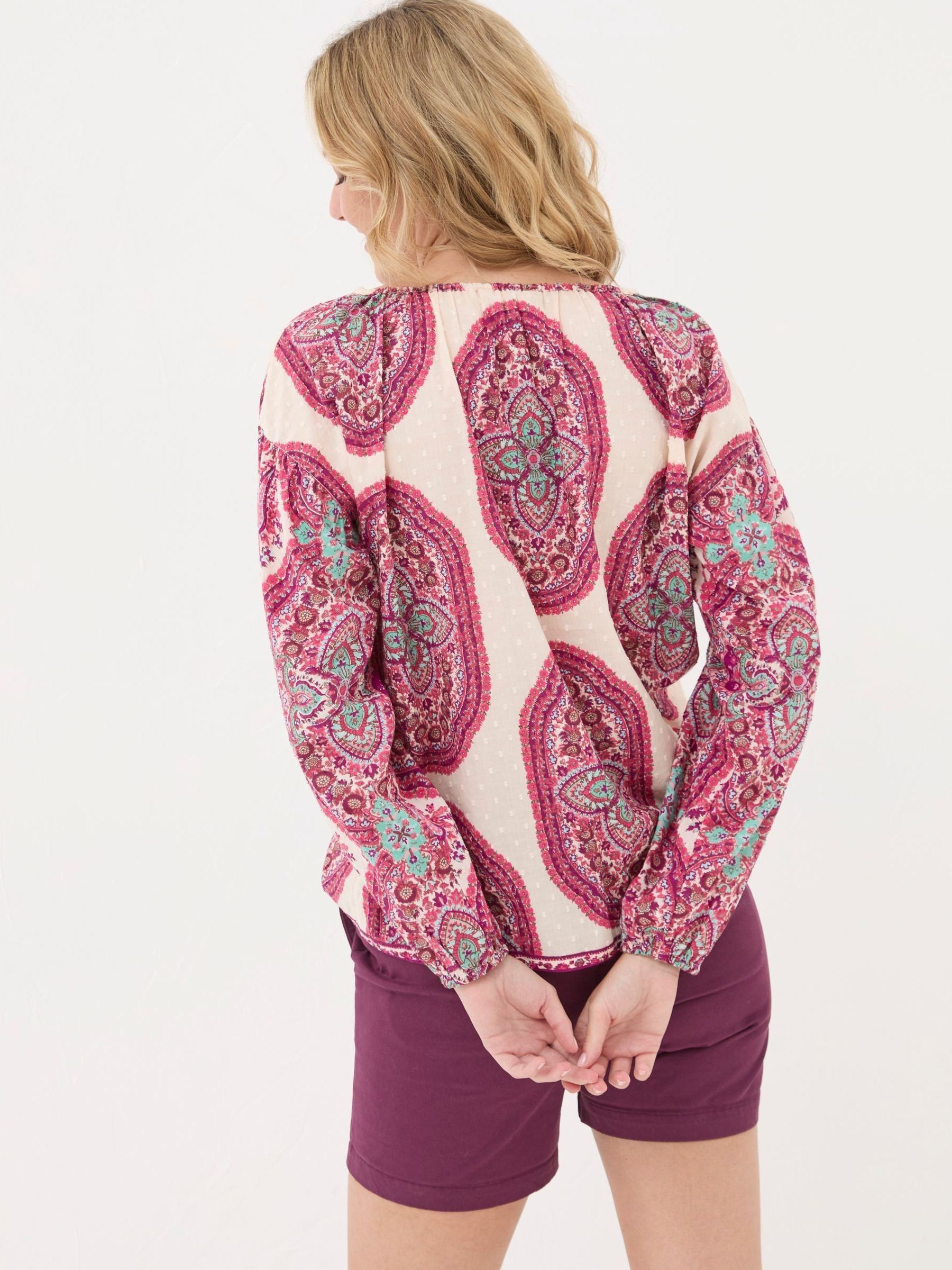 Ishana Purple Detail Paisley Blouse - Image 2 of 5