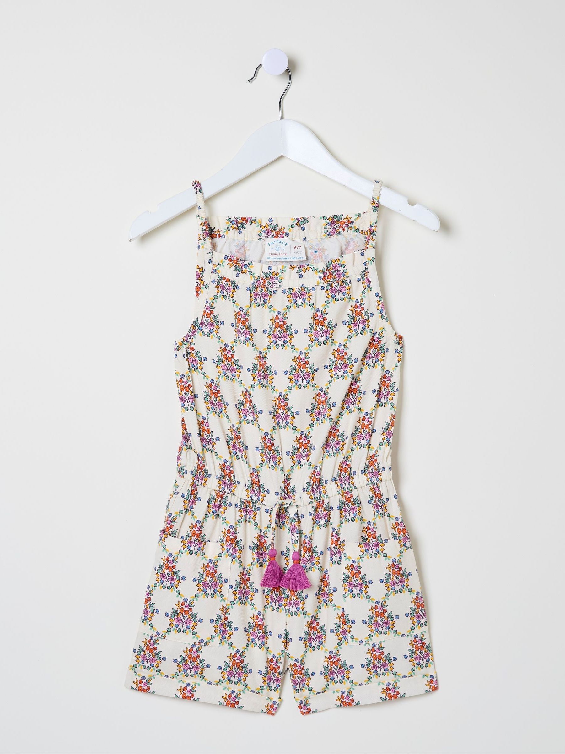 Kari Natural Floral Print Playsuit - Image 5 of 5