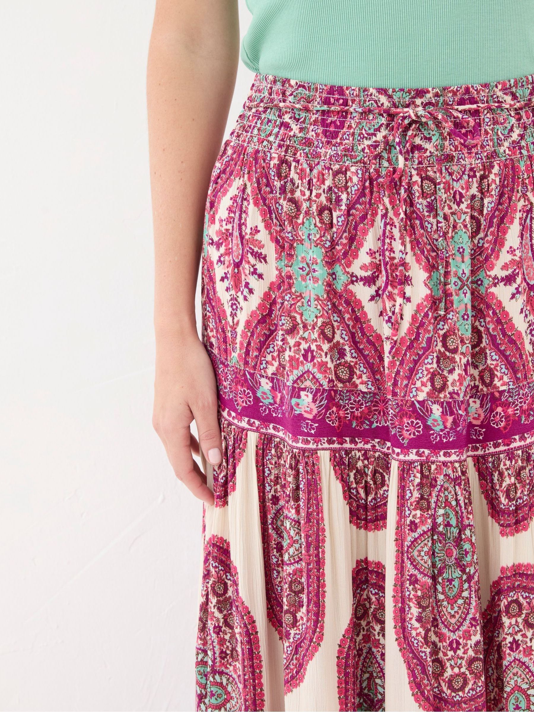 Jayla Purple Detail Paisley Maxi Skirt - Image 3 of 5