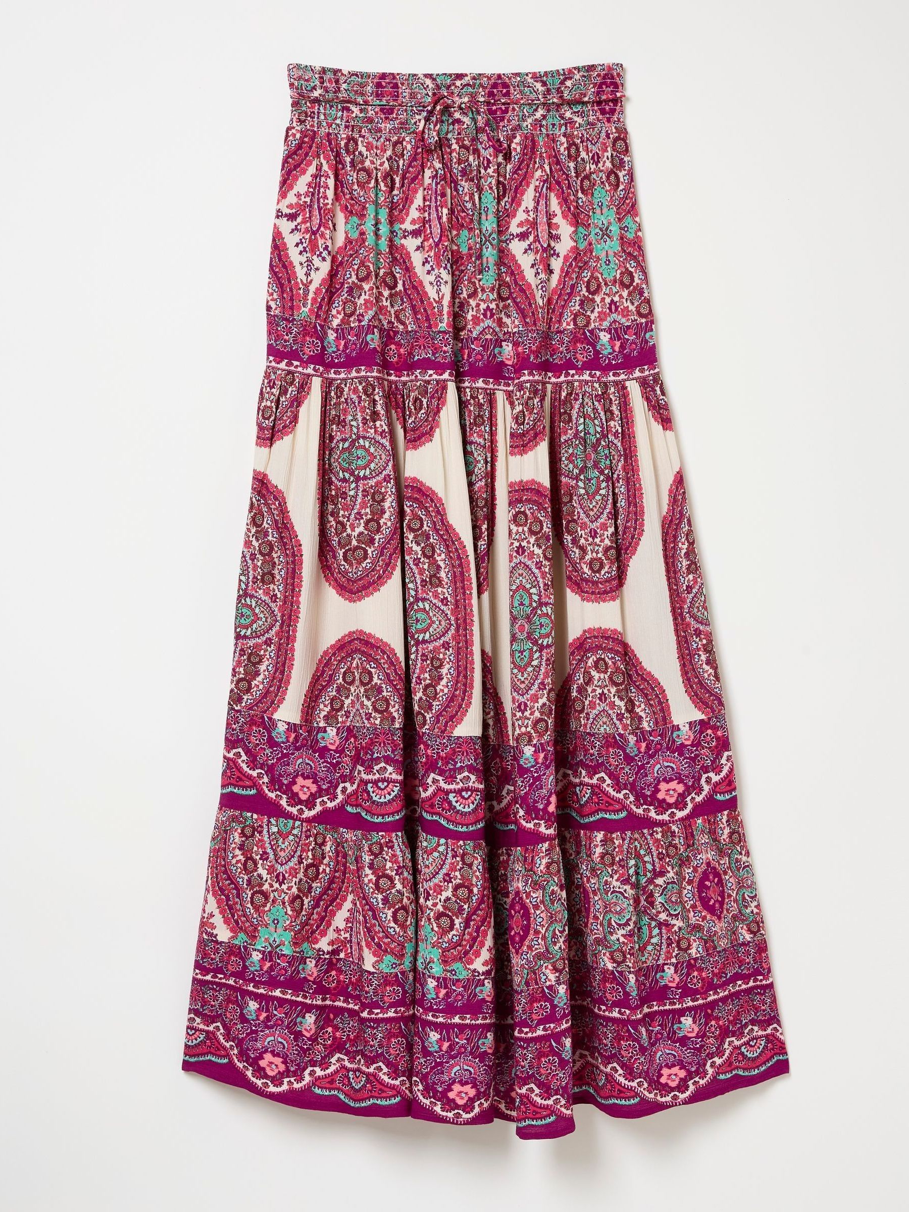 Jayla Purple Detail Paisley Maxi Skirt - Image 5 of 5