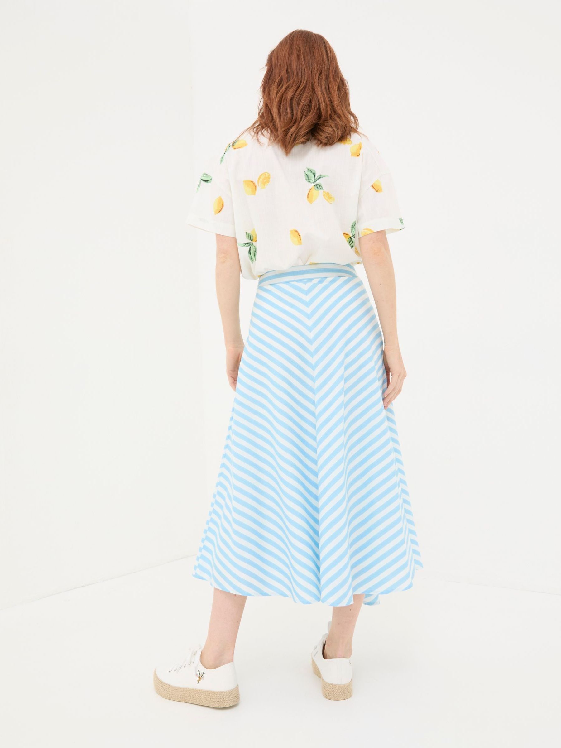 Judes Blue Robyn Striped Midi Skirt - Image 2 of 5