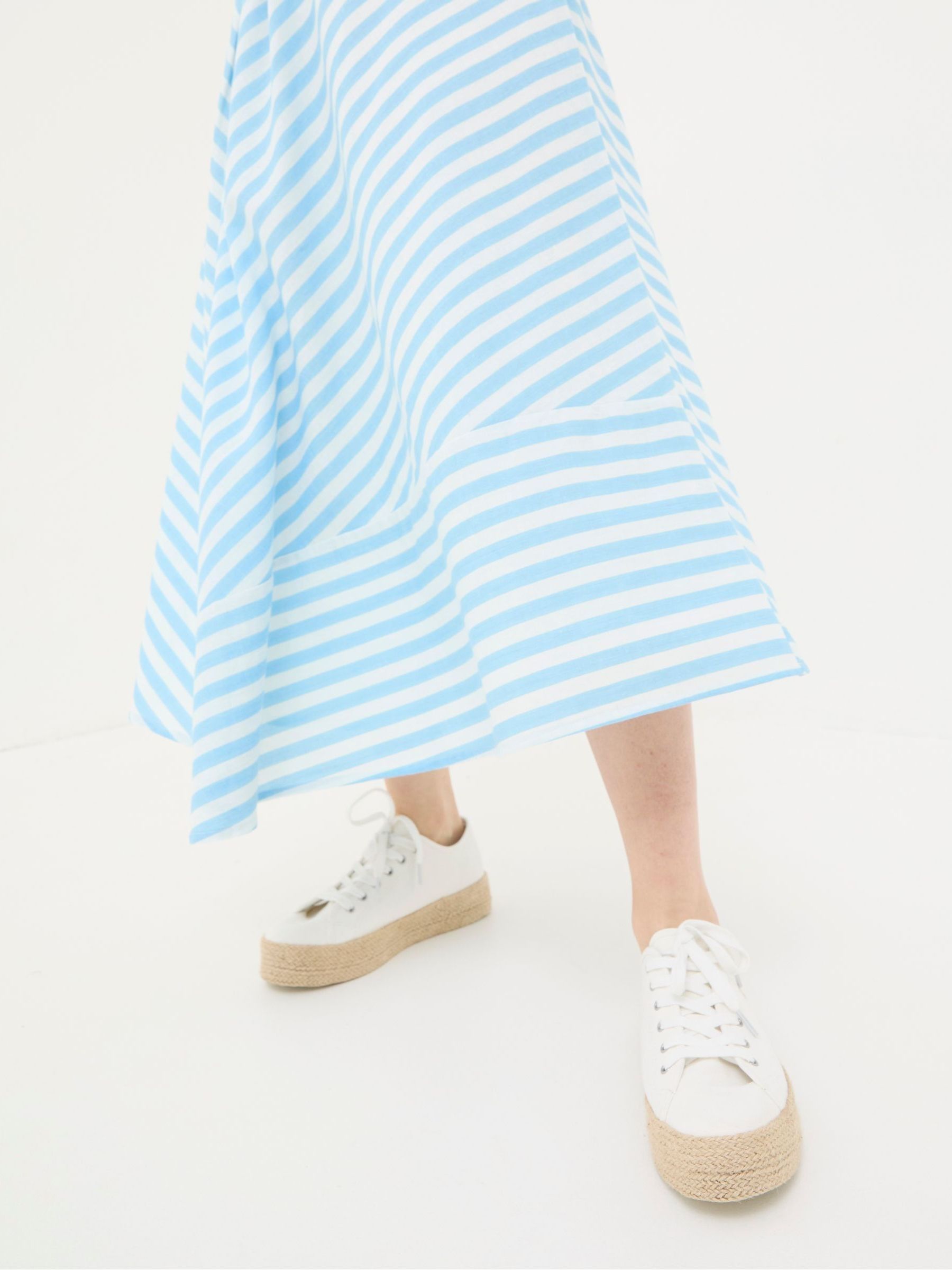 Judes Blue Robyn Striped Midi Skirt - Image 4 of 5