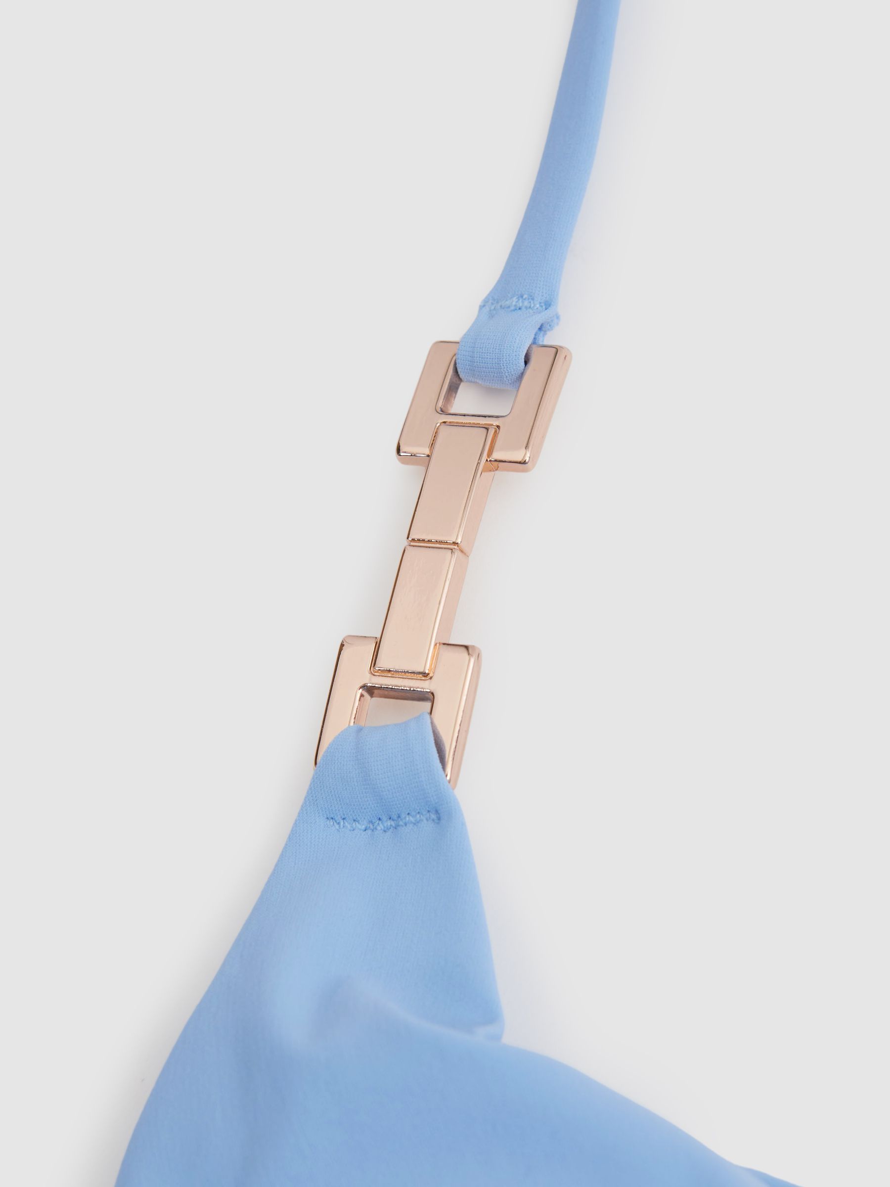 Triangle Halter Neck Bikini Top in Powder Blue - Image 5 of 5