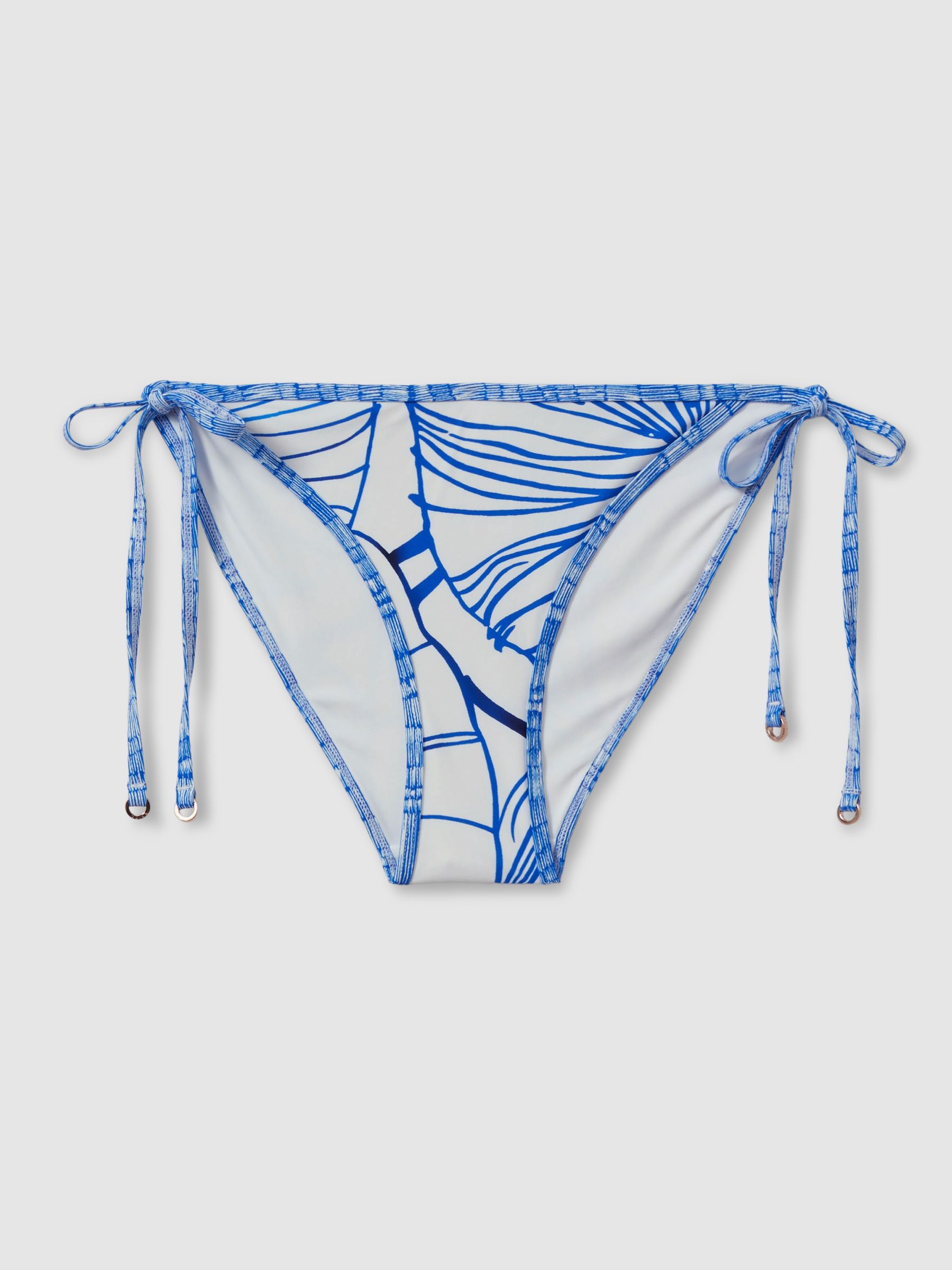 Tina Natural Print Printed Side Tie Bikini Bottoms - image 1