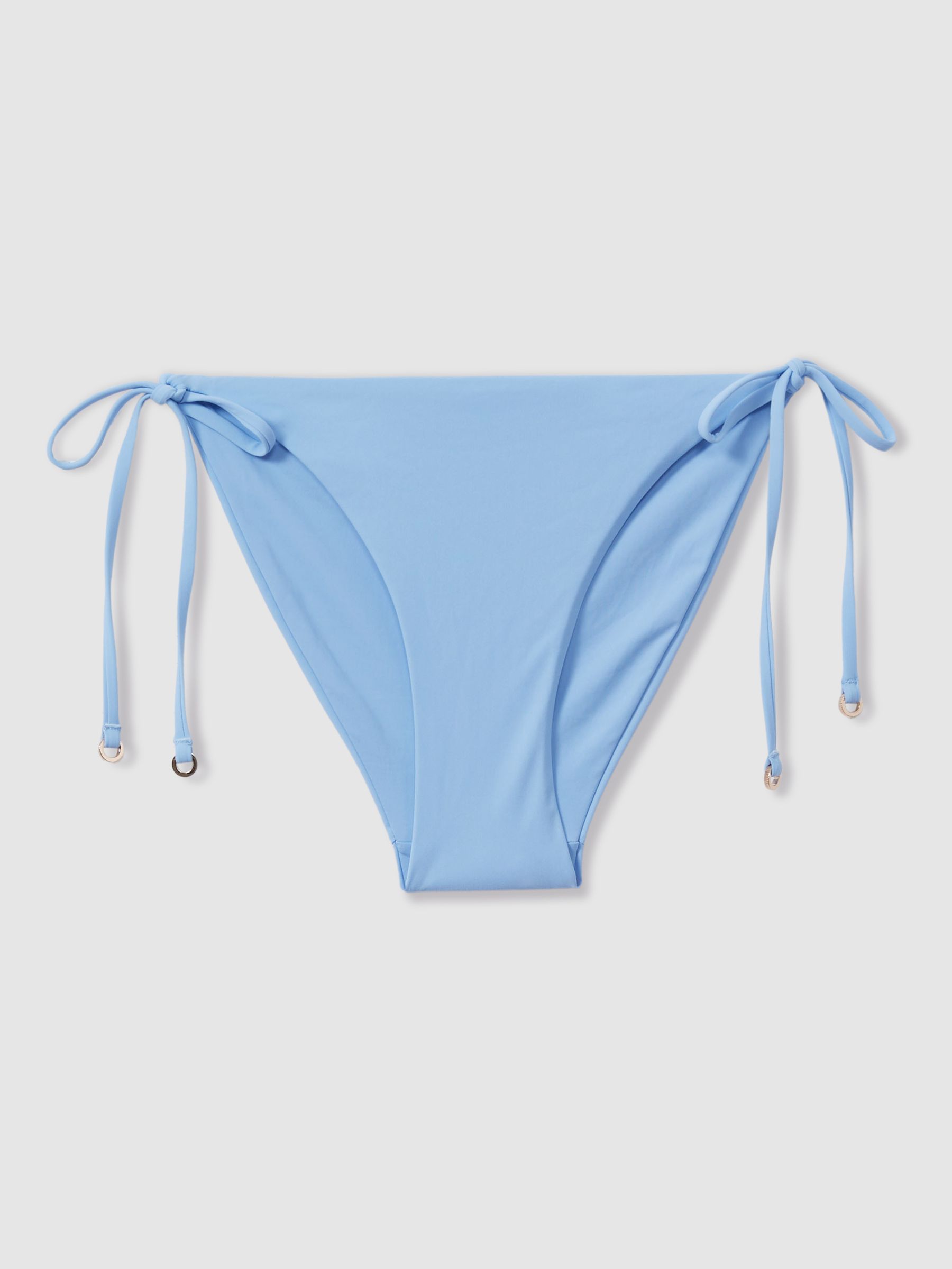 Side Tie Bikini Bottoms in Powder Blue - Image 2 of 5
