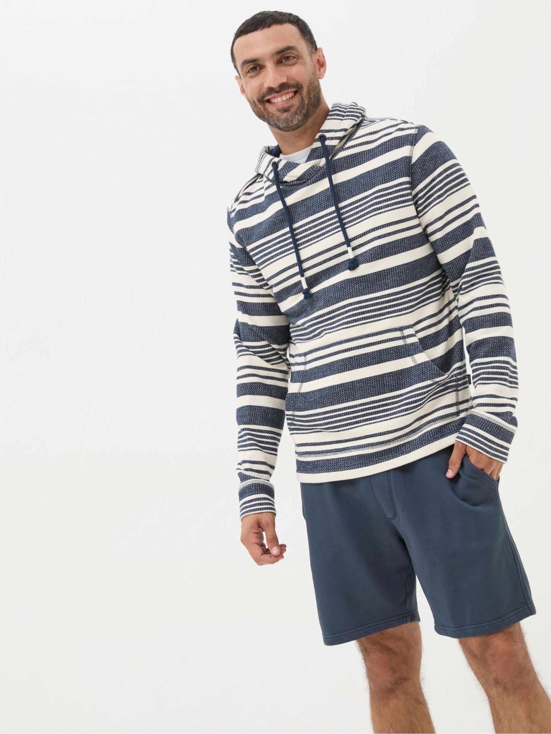 Natural Trescowe Breton Hoodie - Image 1 of 5 Natural Trescowe Breton Hoodie - Image 1 of 5