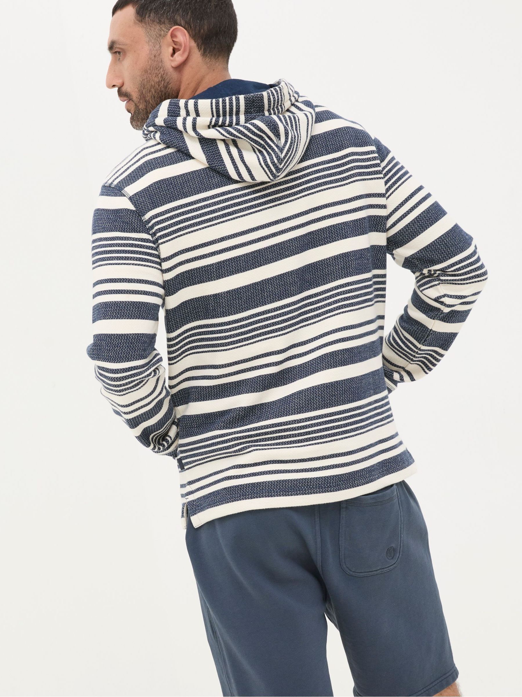 Natural Trescowe Breton Hoodie - Image 2 of 5 Natural Trescowe Breton Hoodie - Image 2 of 5