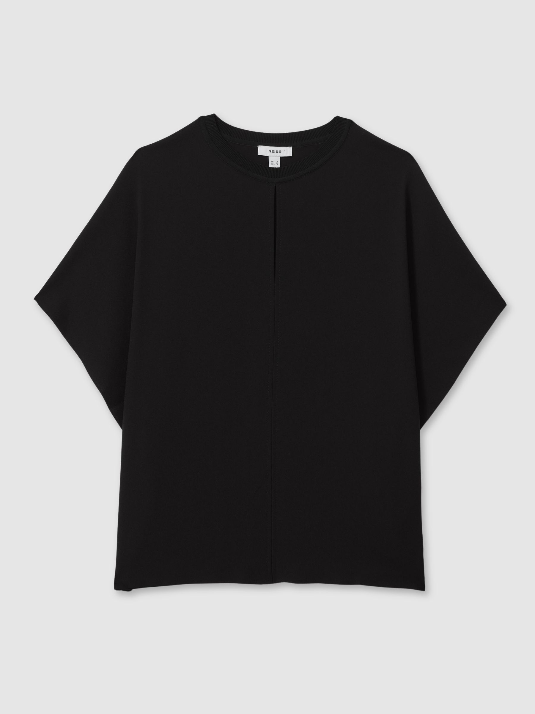 Draped Sleeve Top in Black - Image 2 of 6