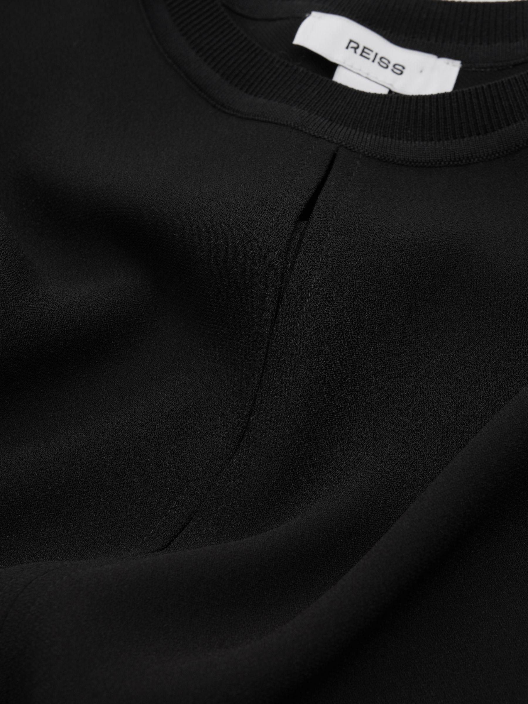 Draped Sleeve Top in Black - Image 6 of 6