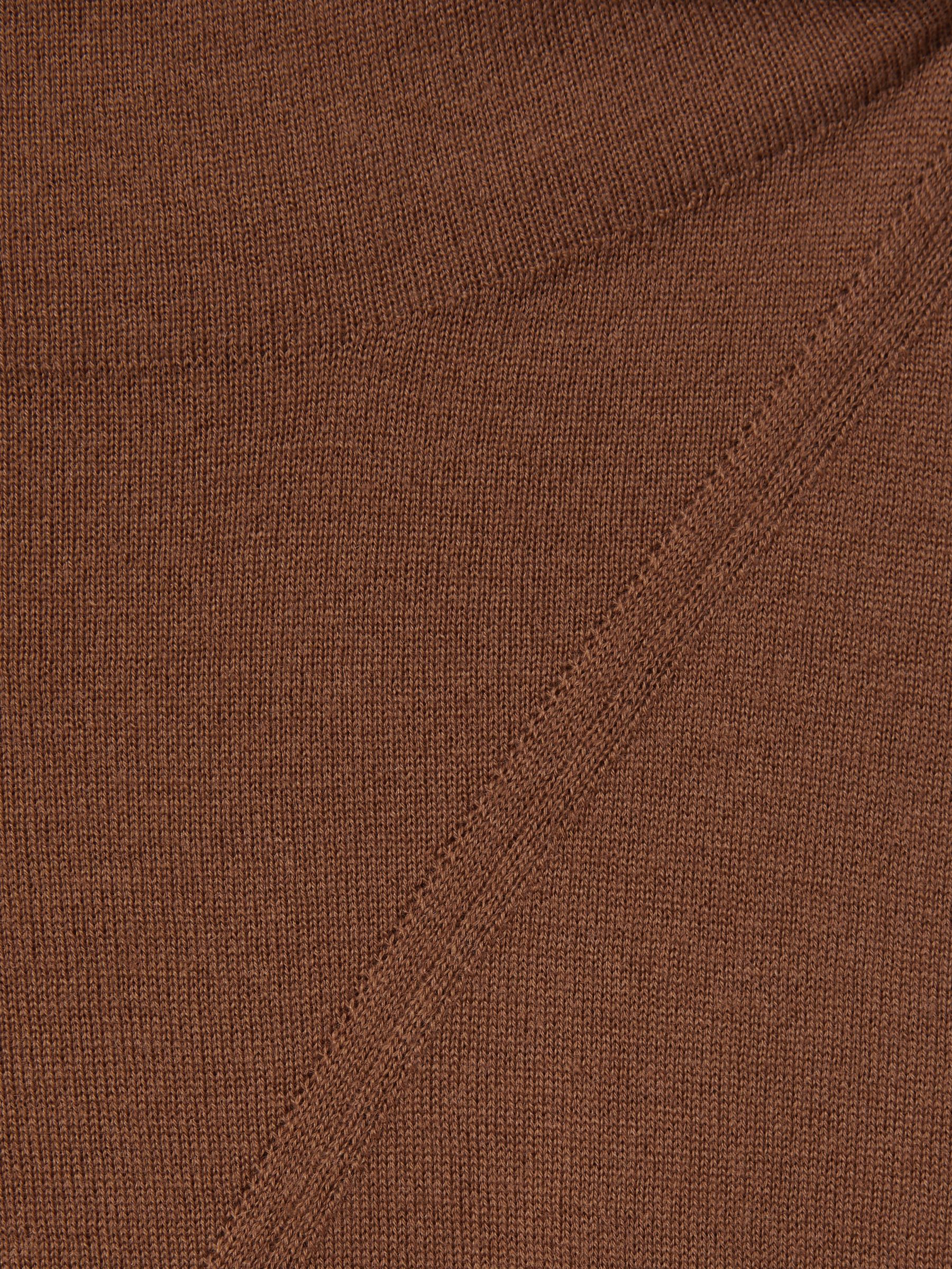 Wool Slouched Sleeveless Top in Toffee - Image 6 of 6