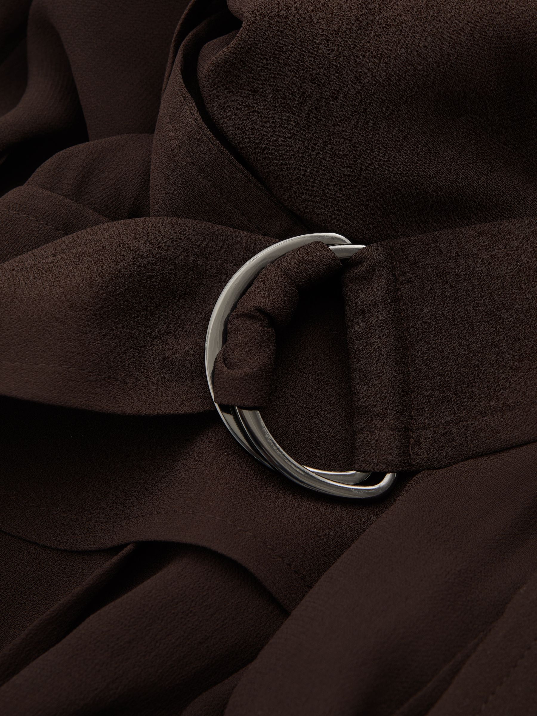 Essie Chocolate Mesh Utility Belted Midi Dress - Image 5 of 5