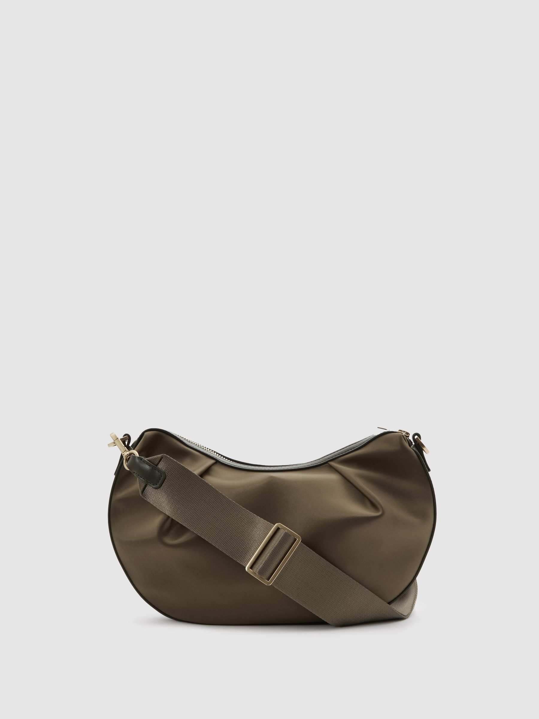 Adjustable Strap Cross Body Bag in Olive - Image 3 of 6