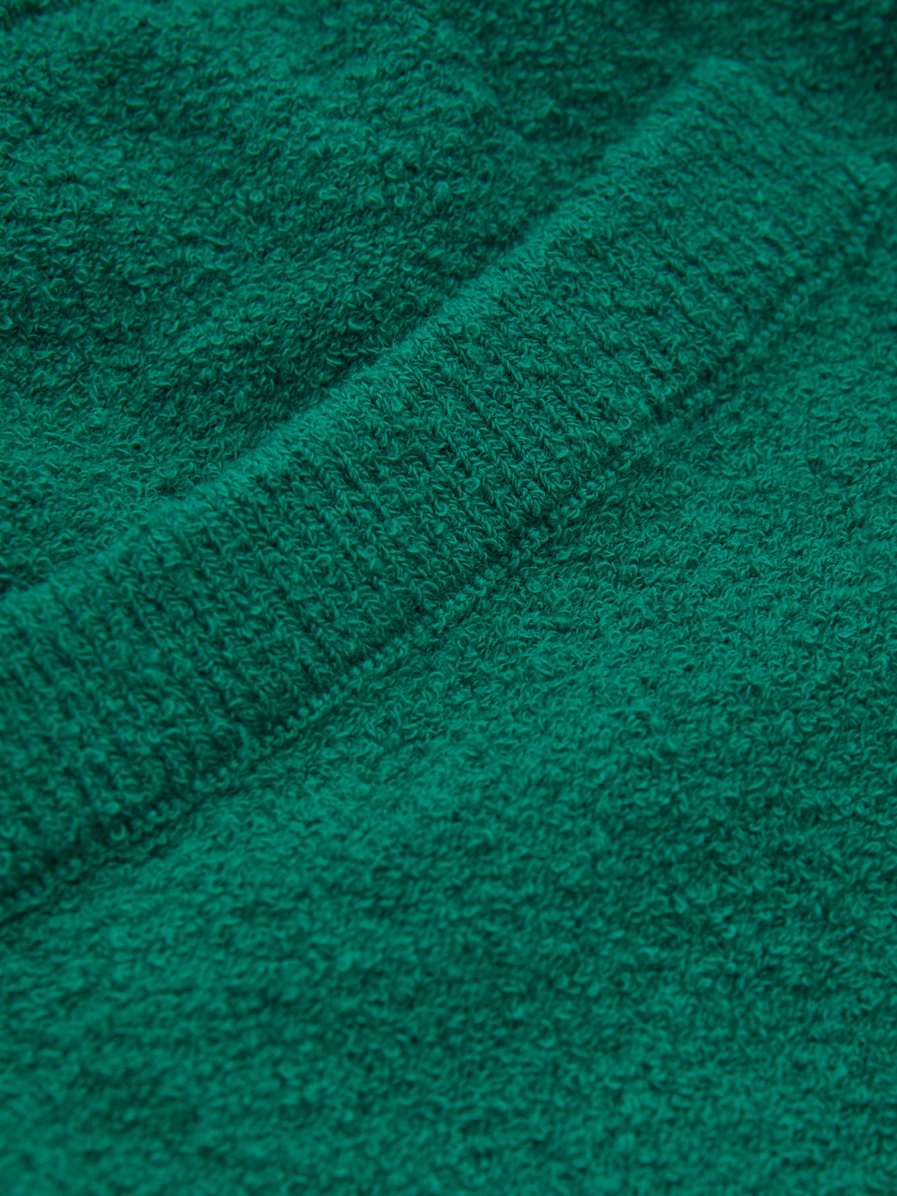 Reiss | Ché Towelling Drawstring Shorts in Green/White - Image 4 of 5