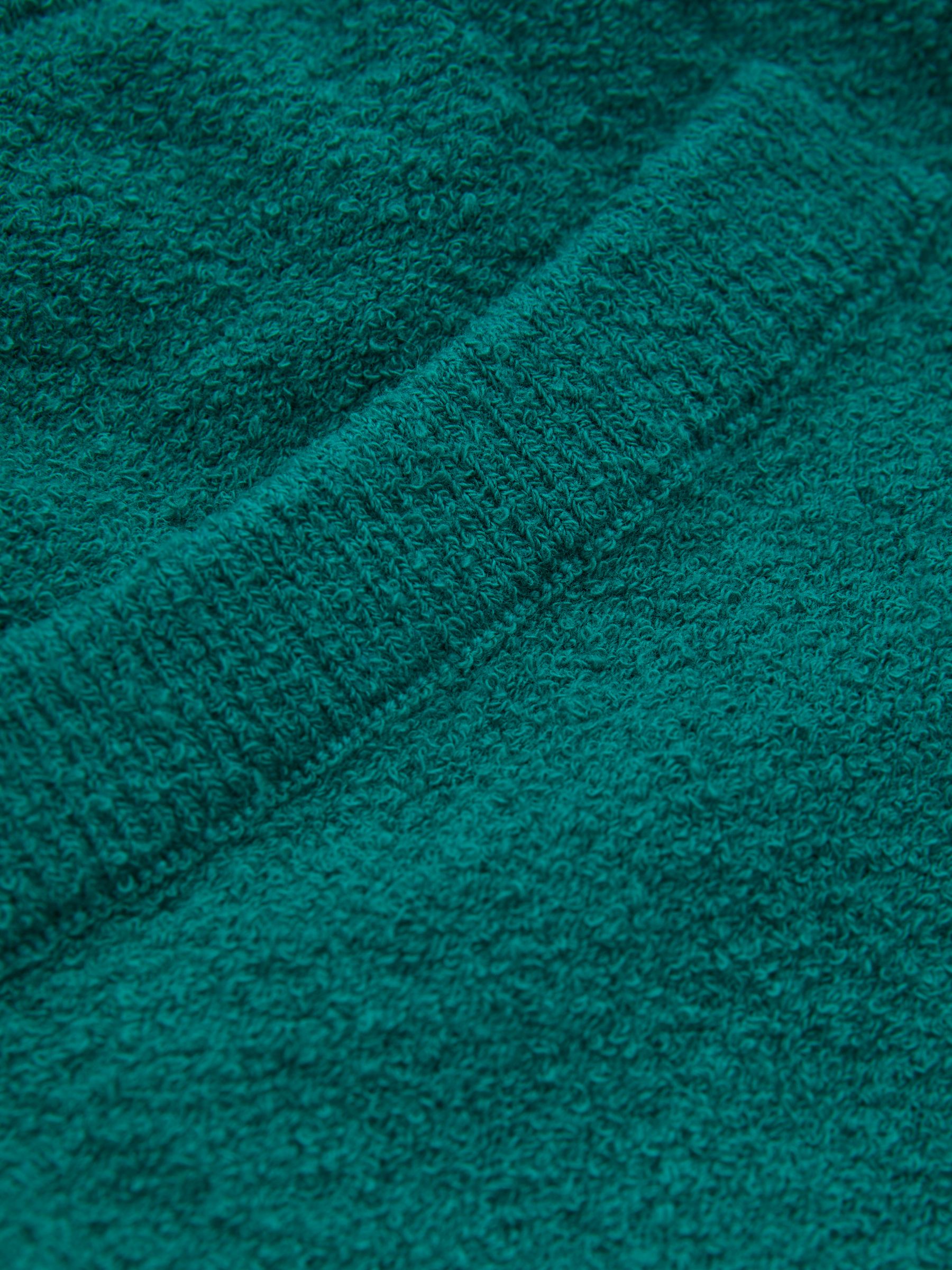 Reiss | Ché Towelling Drawstring Shorts in Green/White - Image 5 of 5