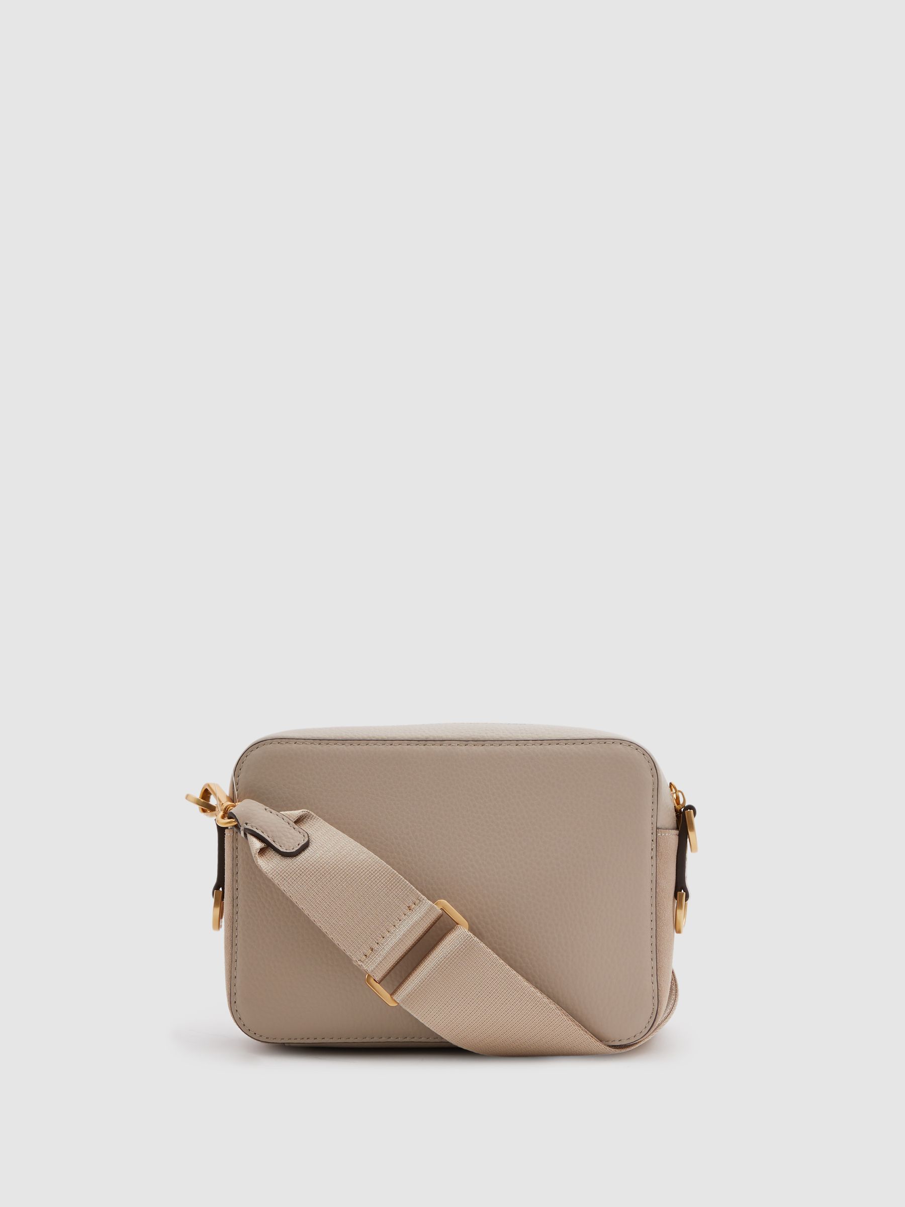 Orla Taupe Leather Suede Camera Bag - Image 3 of 5