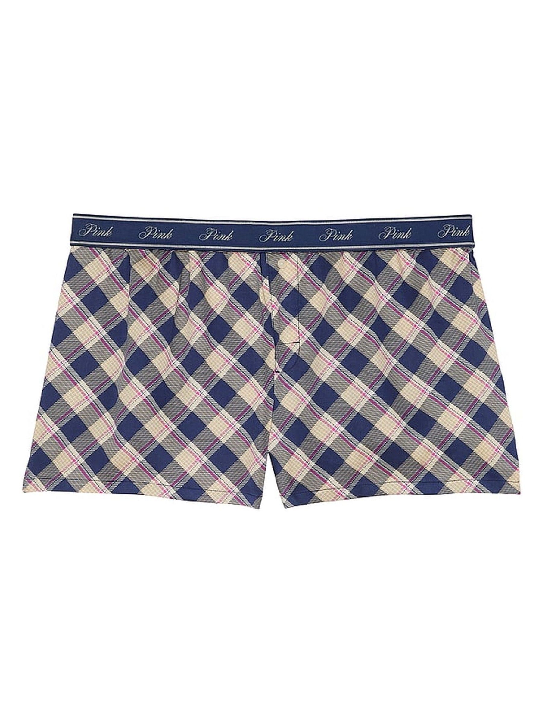 Blue Tartan Short TENCEL™ Pyjama Bottoms - Image 3 of 3