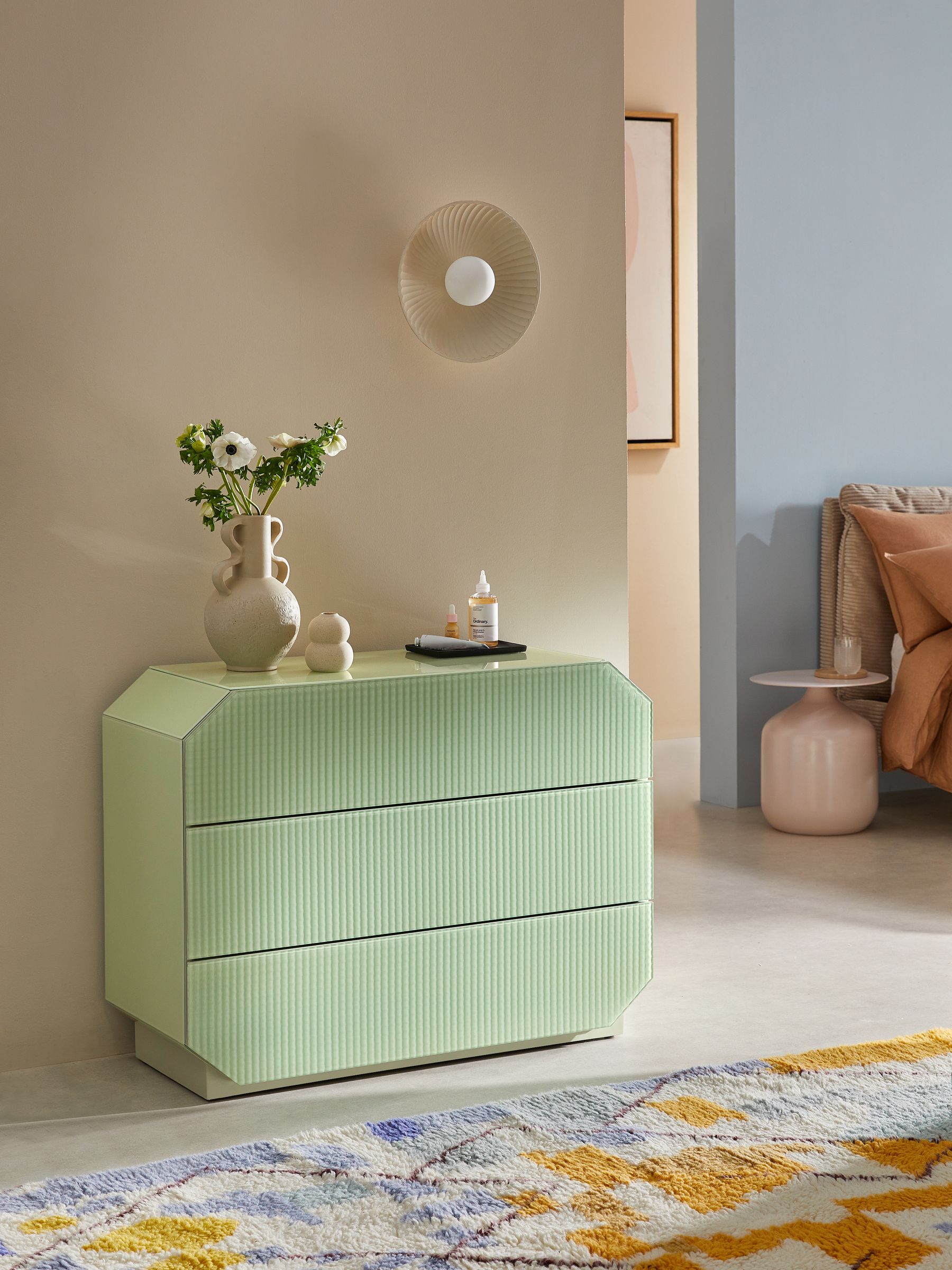 Anya Chest of Drawers in Green - Image 1 of 6