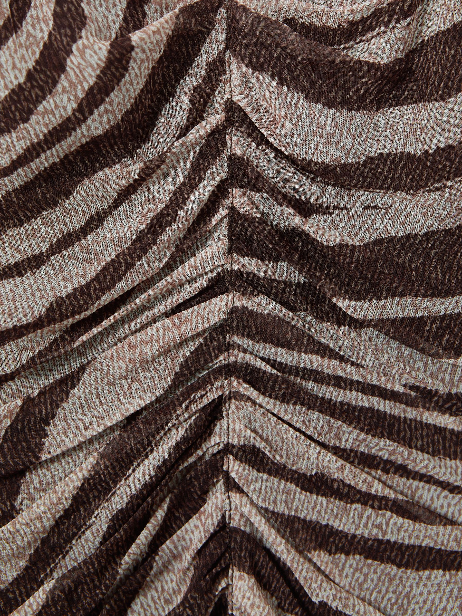 Animal Printed Midi Dress in Brown/Cream - Image 5 of 5