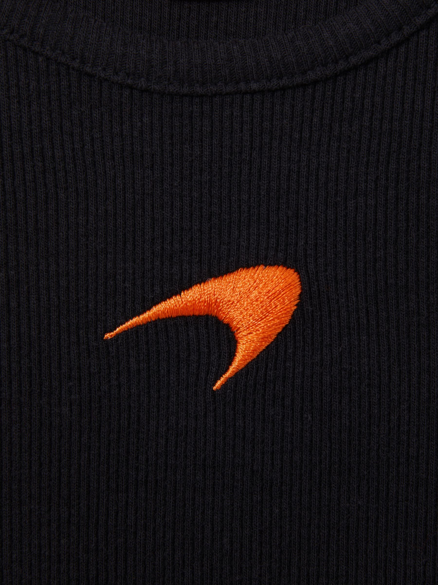 9-13 yrs McLaren F1 Ribbed Cotton Embroidered Vest in Black - Image 5 of 5