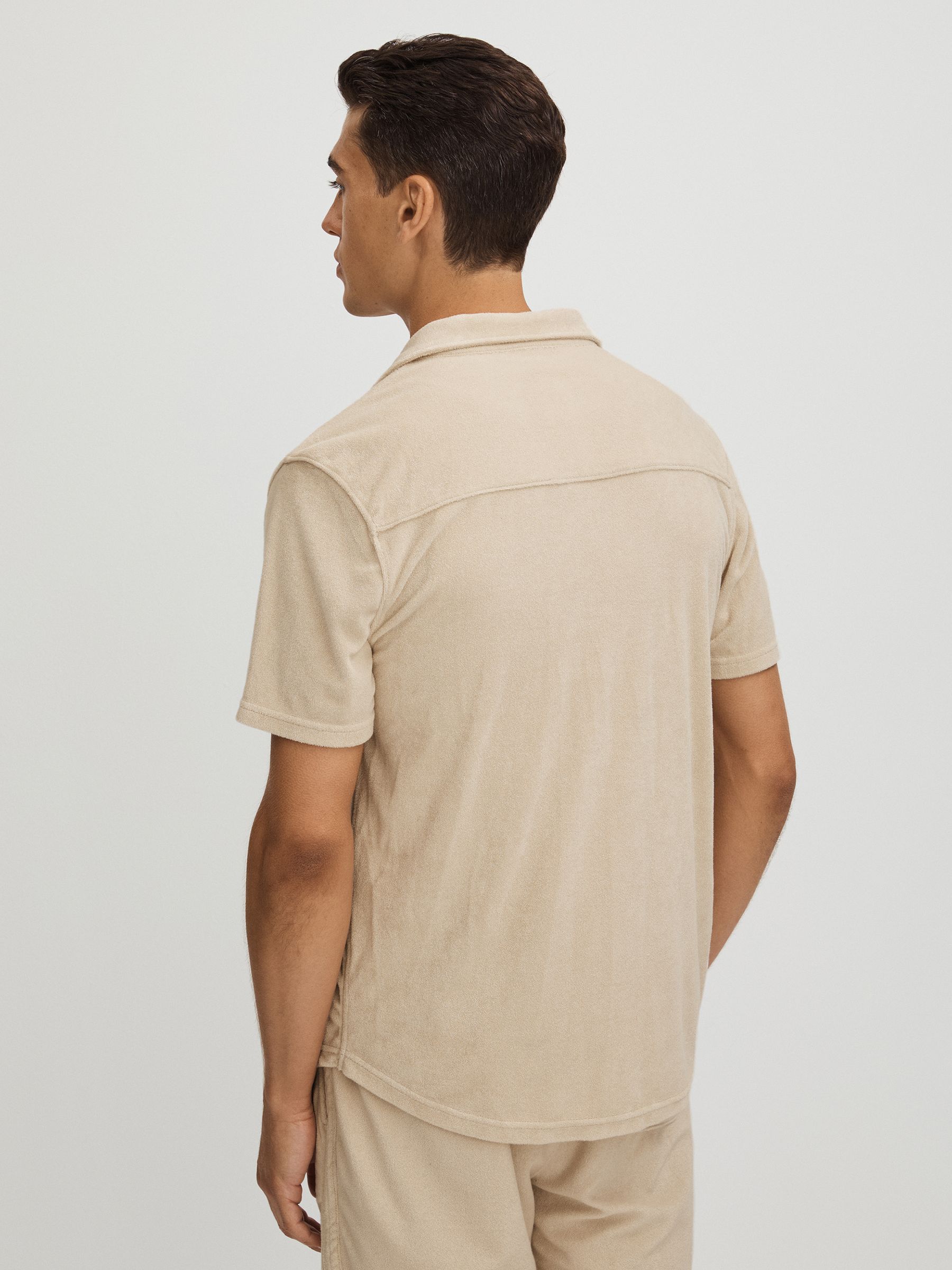Paige Terry Cuban Collar Shirt in Natural - Image 4 of 5