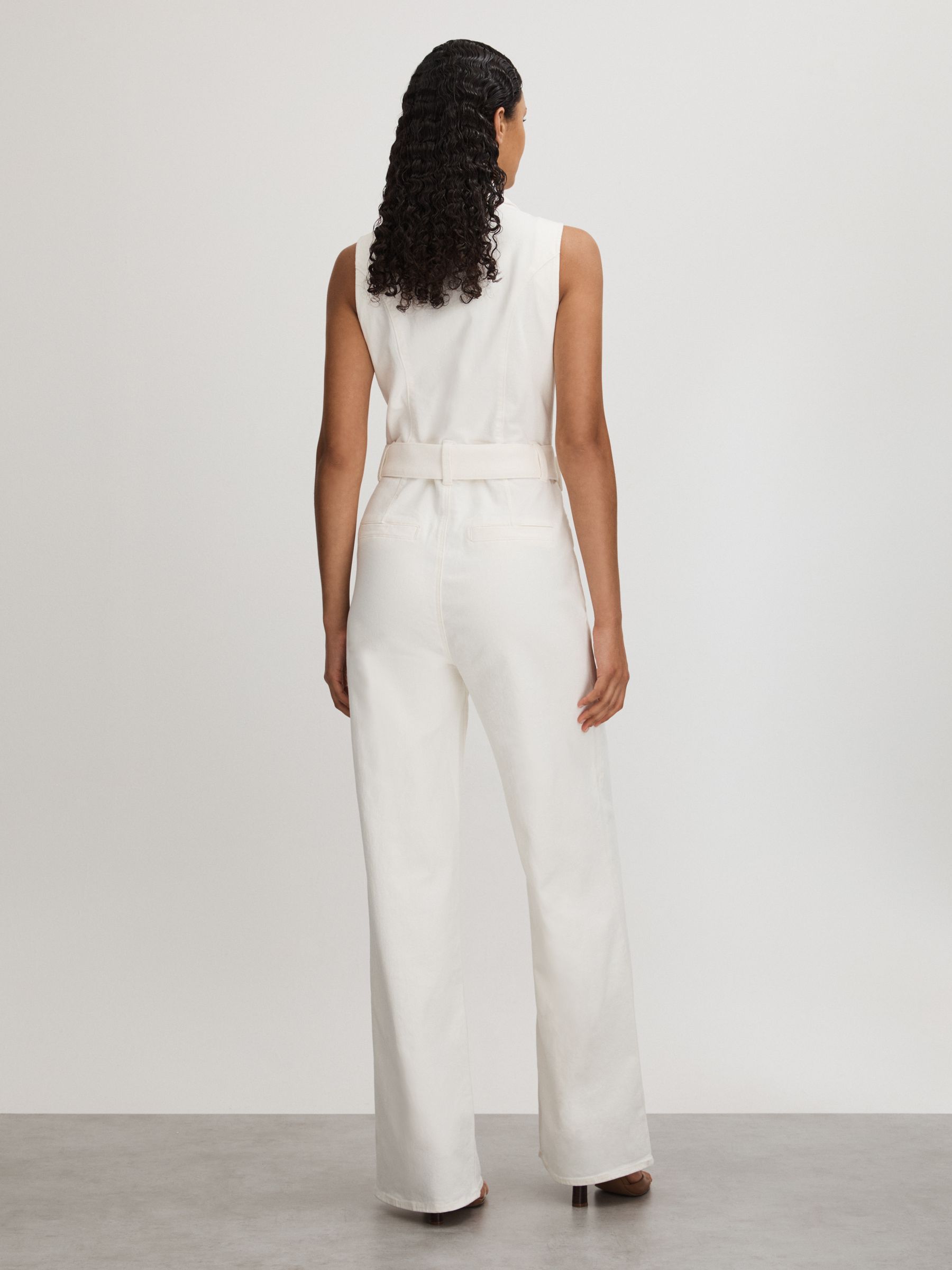 Paige Denim Jumpsuit in Ecru - Image 4 of 5