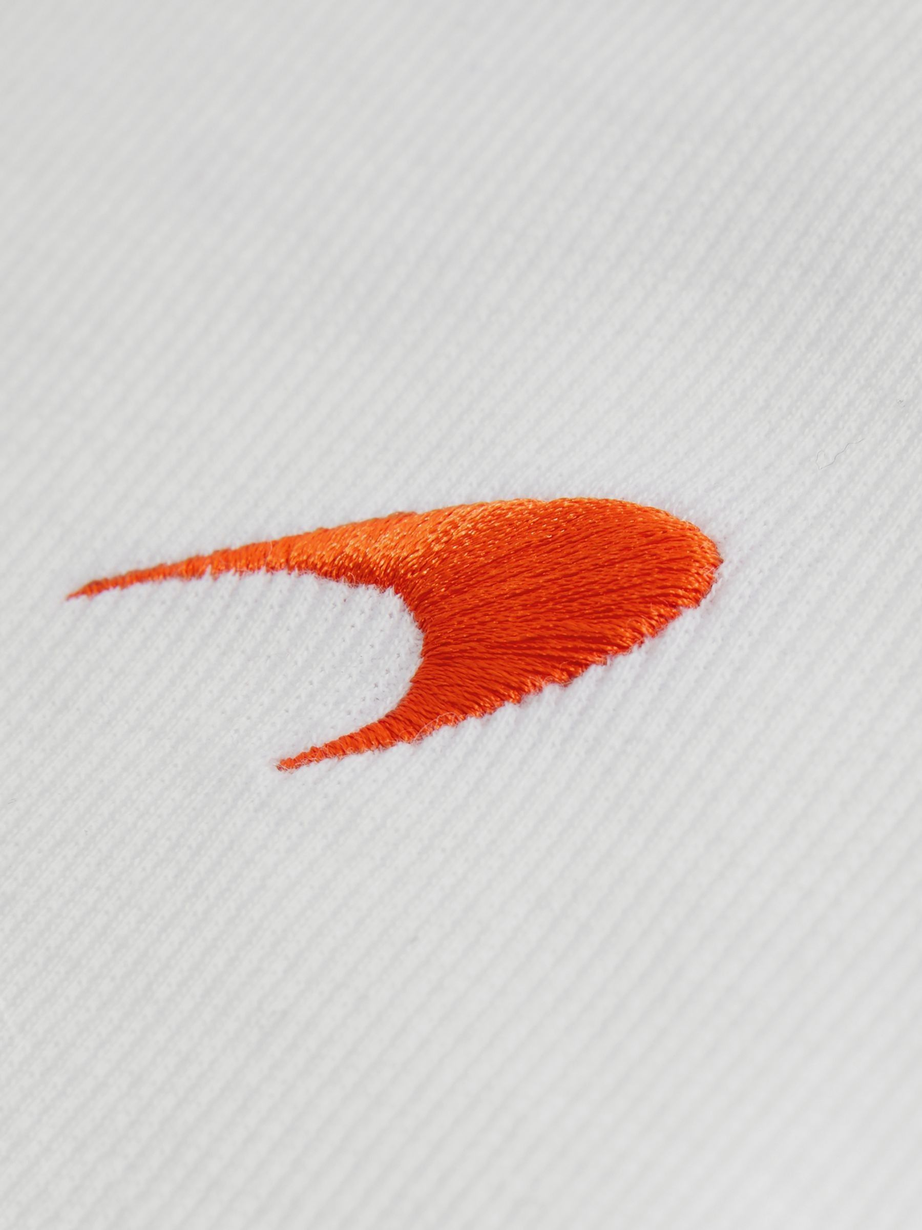 9-13 yrs McLaren F1 Ribbed Cotton Embroidered Vest in White - Image 2 of 3