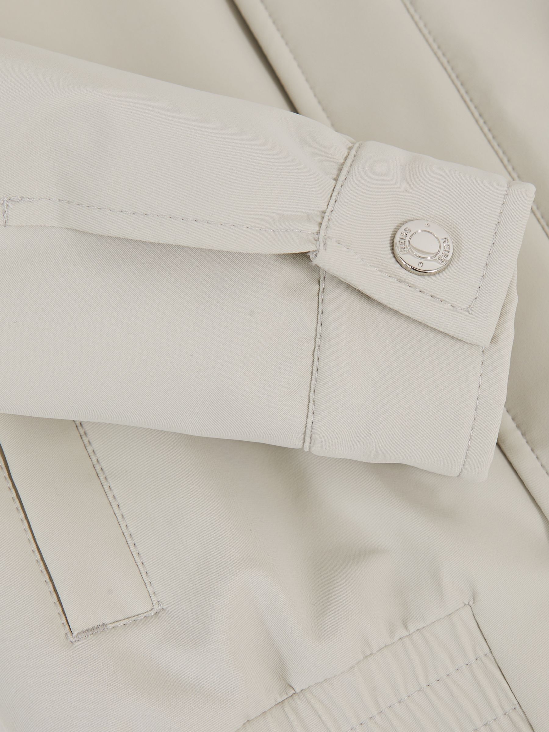 3-9 yrs Zip-Through Harrington Jacket in Stone - Image 4 of 4
