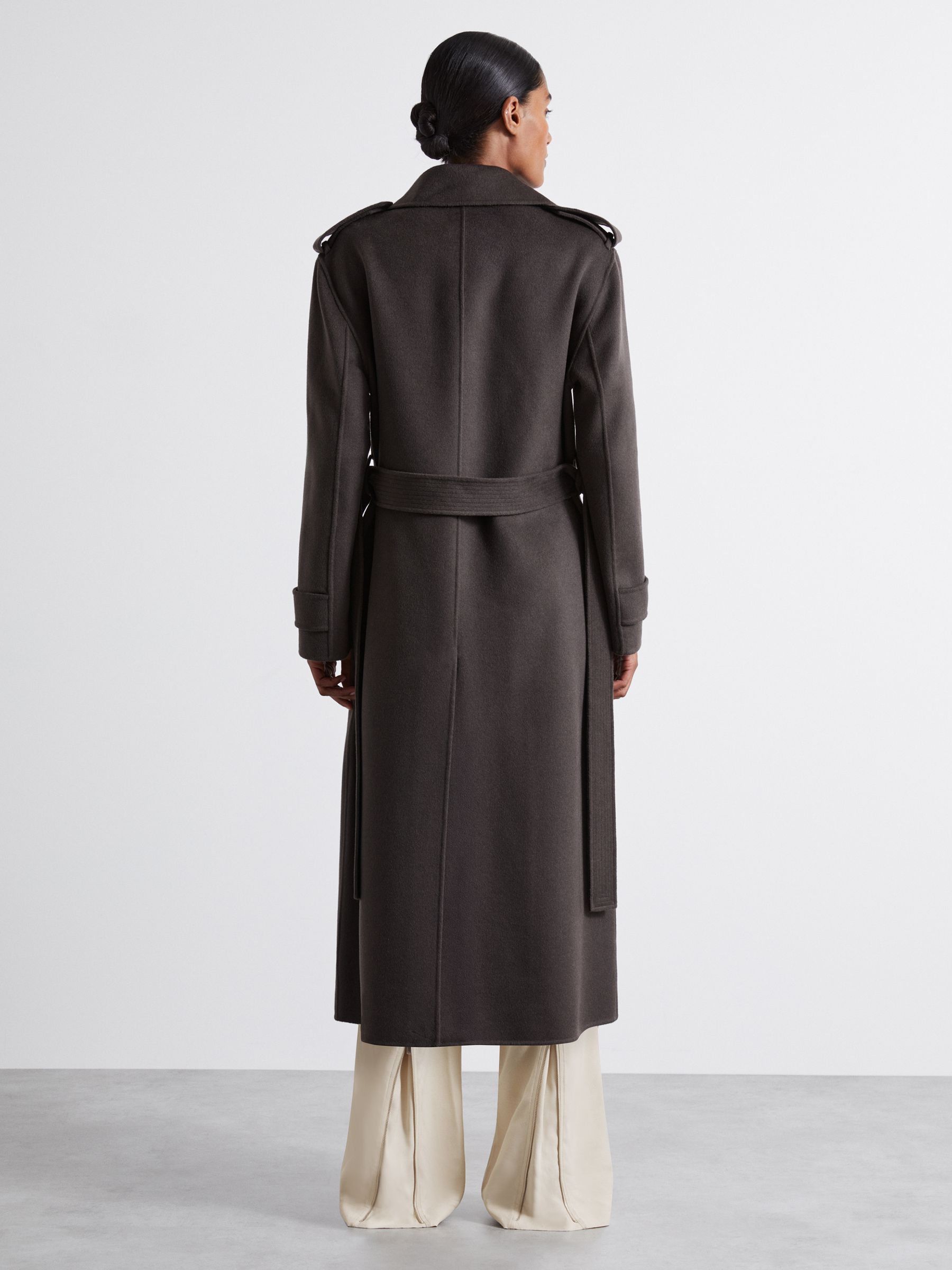 Atelier Wool and Cashmere Trench Coat in Charcoal - Image 7 of 7