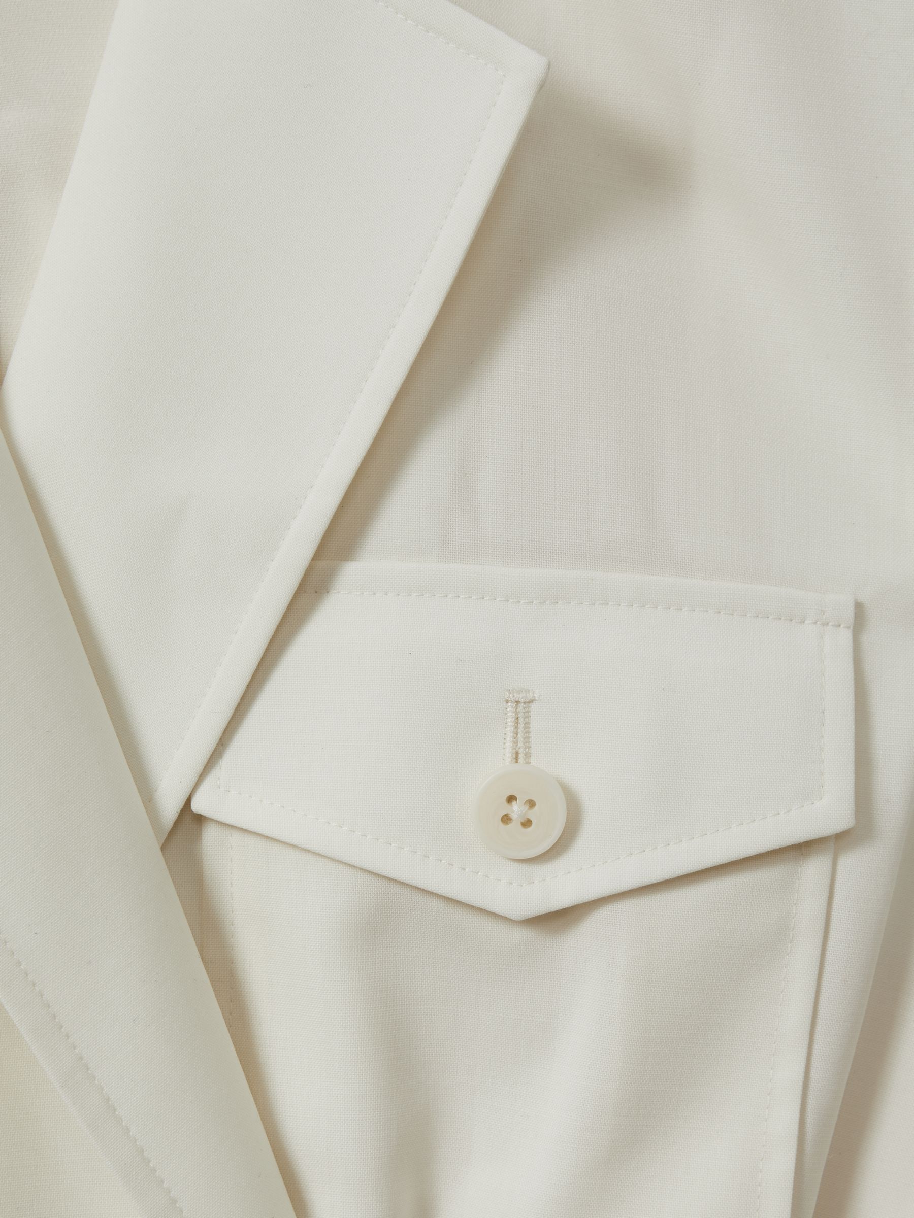 Wool Blend Double Breasted Playsuit in Ivory - Image 6 of 6