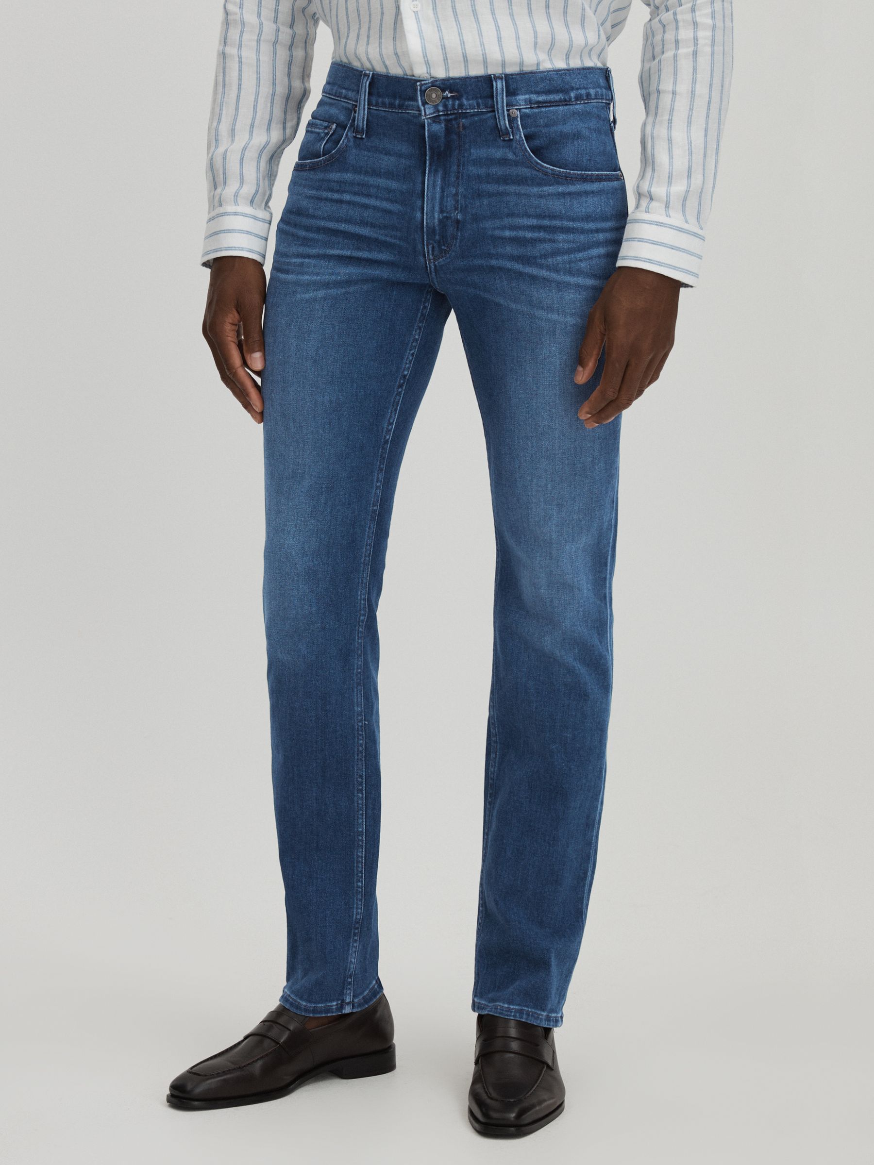 Paige Straight Leg Jeans in Corwin Blue - Image 3 of 6