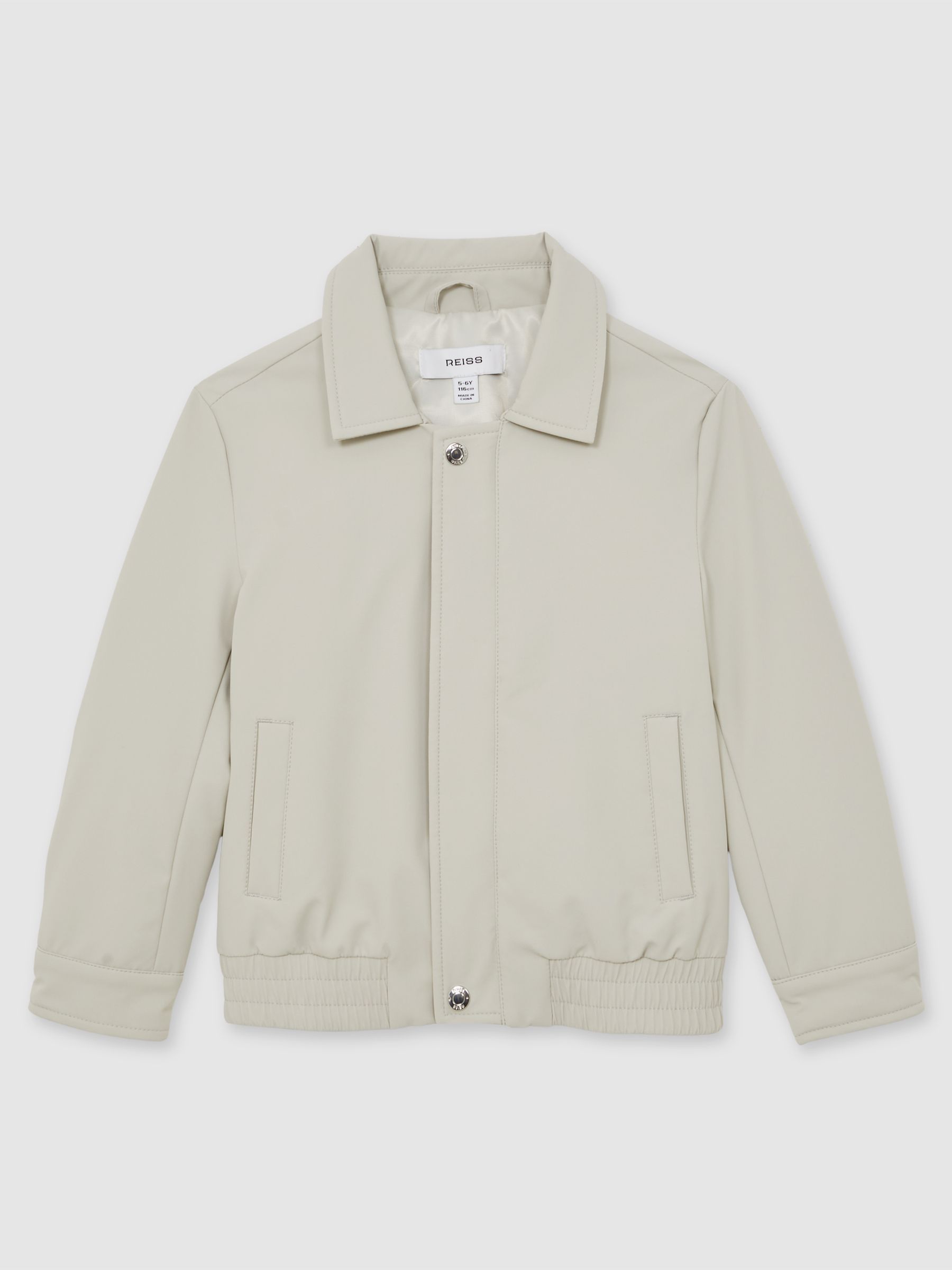 13-14 yrs Zip-Through Harrington Jacket in Stone - Image 1 of 4