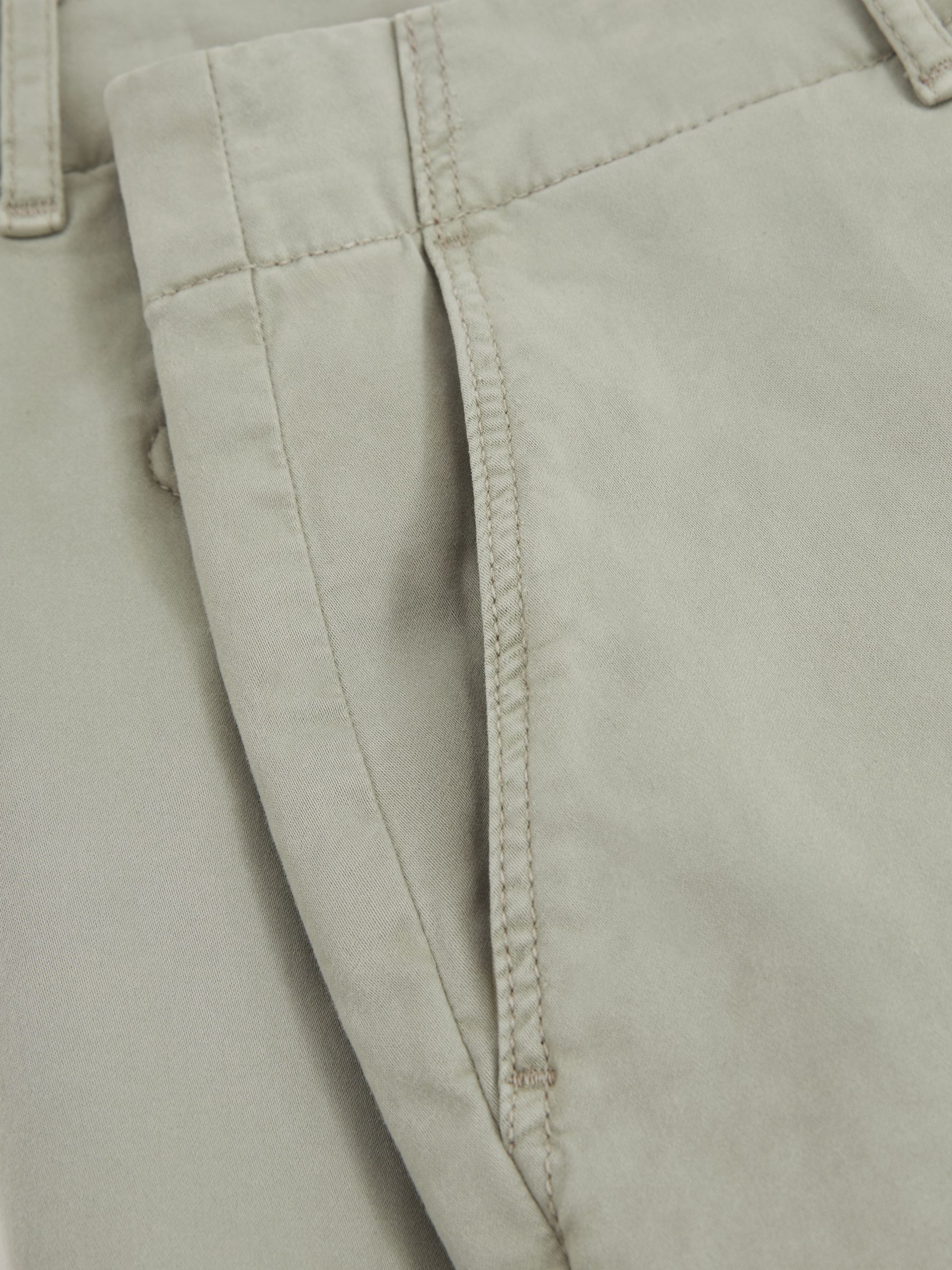 Paige Cotton Blend Chino Shorts in Thyme Melange - Image 6 of 6