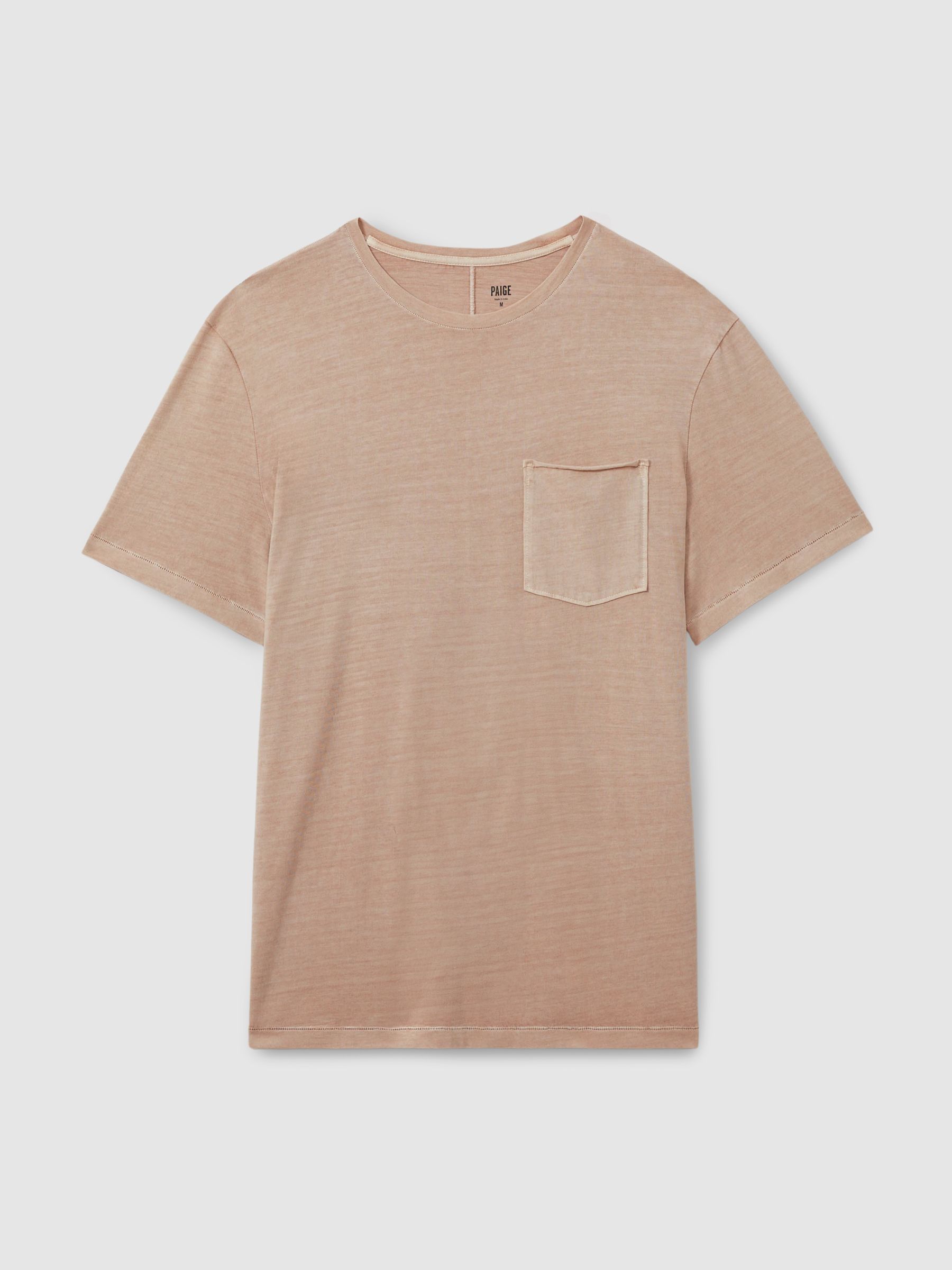Paige Crew Neck T-Shirt in Light Stone - Image 2 of 6 Paige Crew Neck T-Shirt in Light Stone - Image 2 of 6