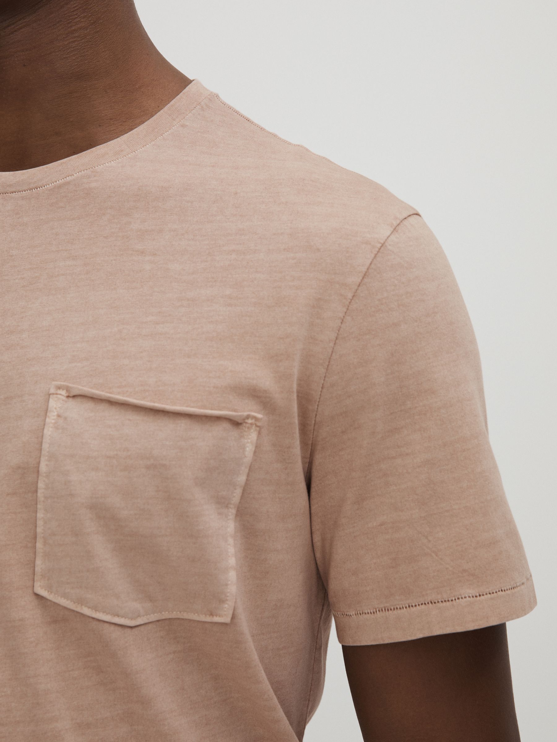 Paige Crew Neck T-Shirt in Light Stone - Image 4 of 6