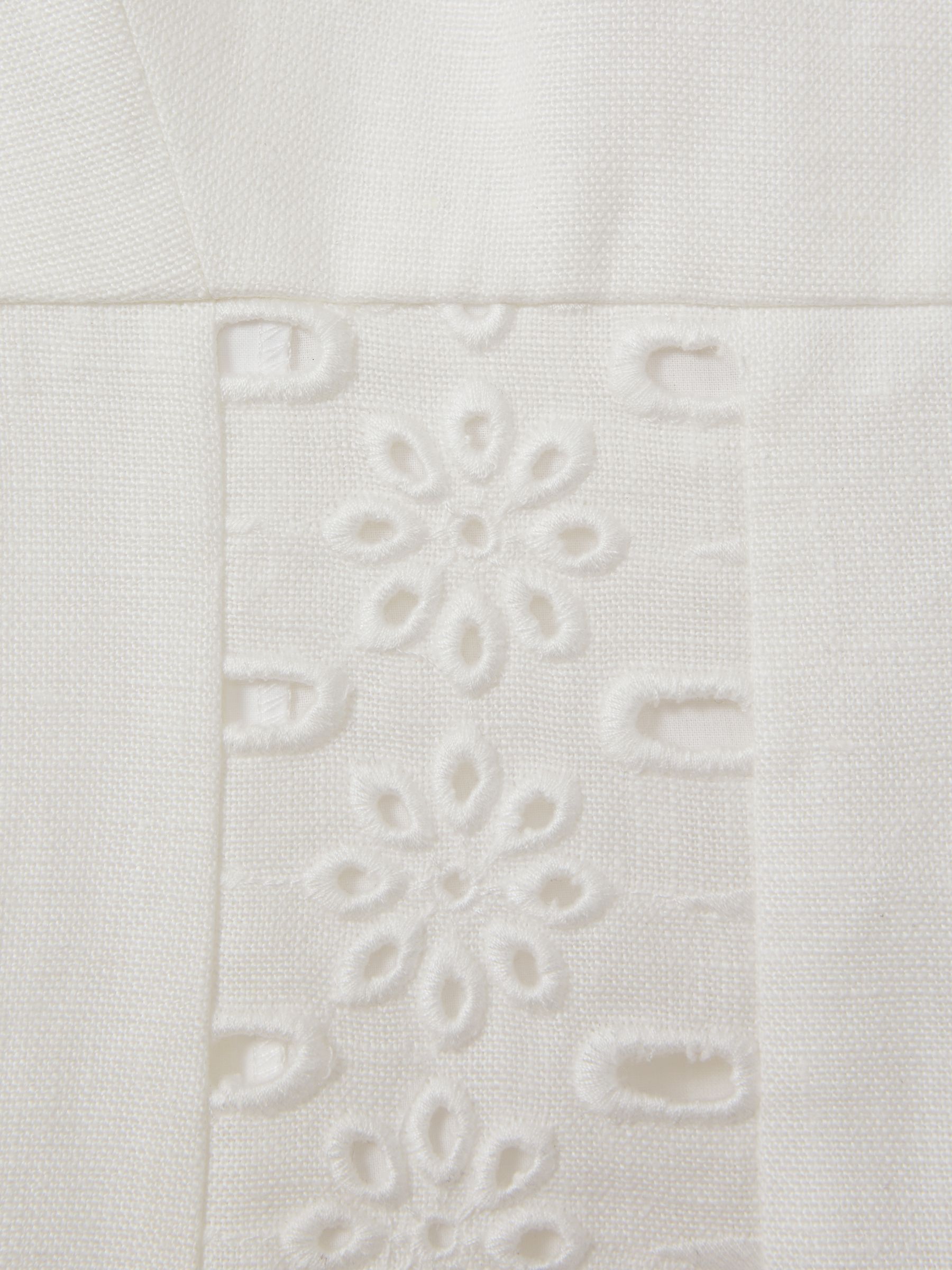 Dorothea Ivory Linen Broderie Mini Dress - Image 5 of 5