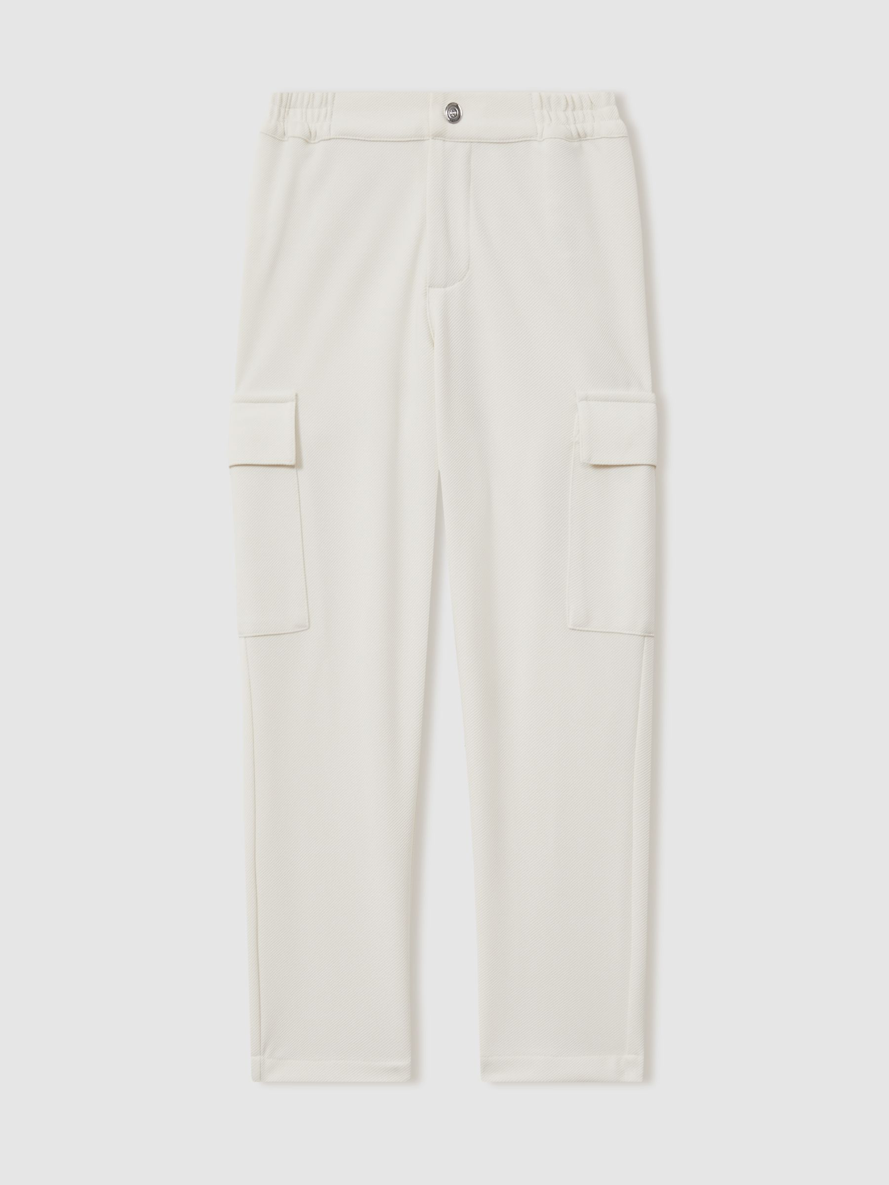 Twill Cargo Trousers in Off White - Image 1 of 3
