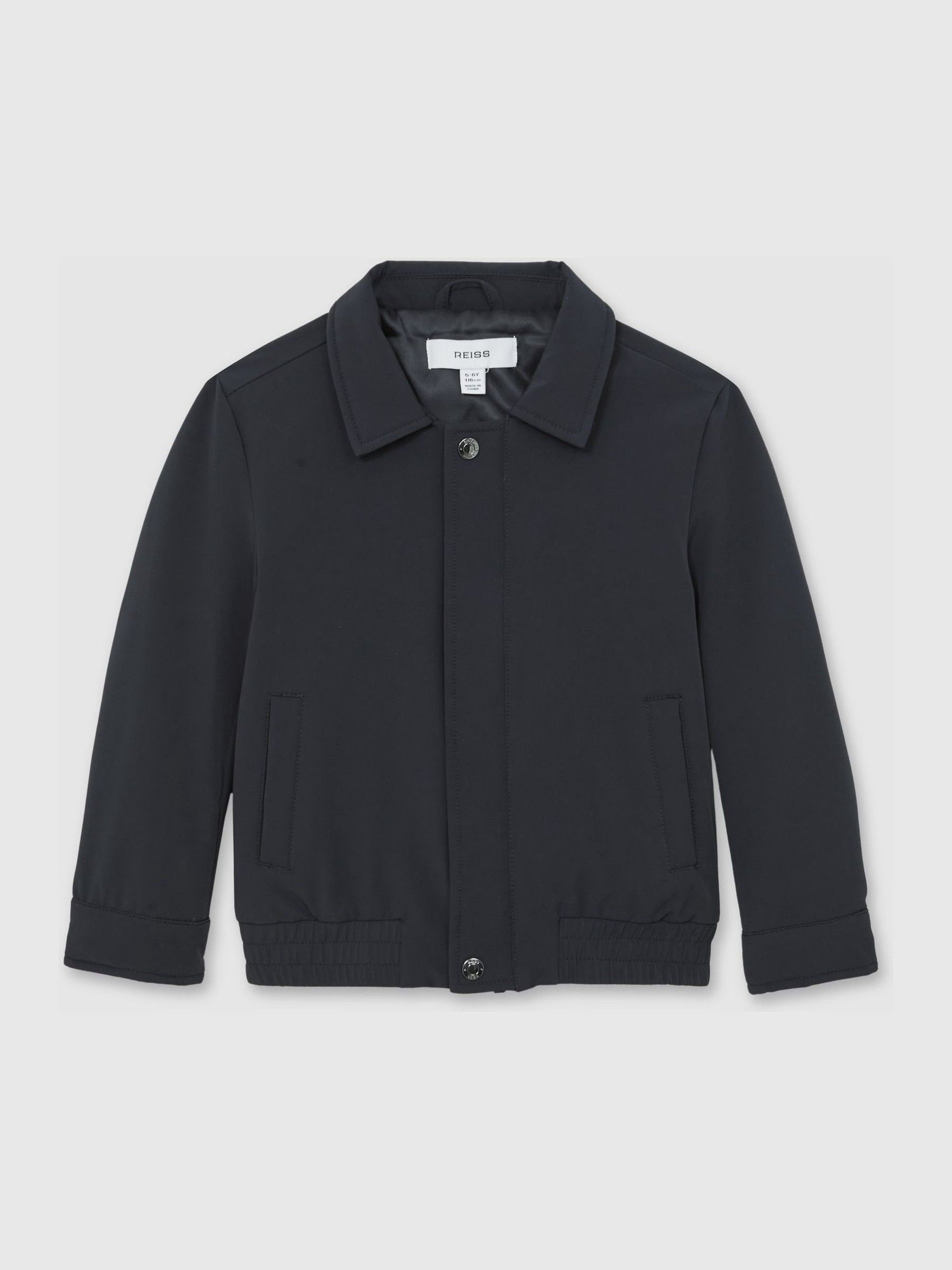 3-9 yrs Zip-Through Harrington Jacket in Blue - Image 2 of 4
