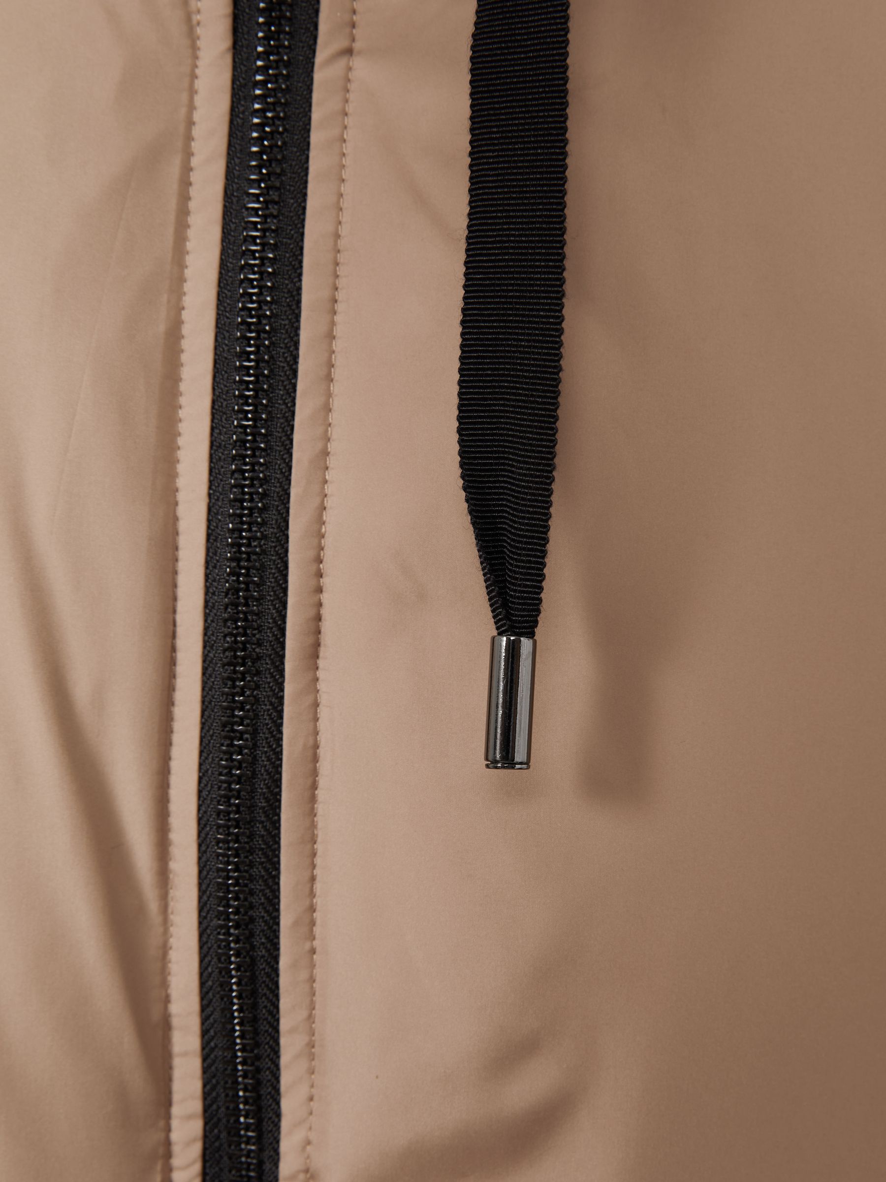 Padded Hooded Gilet in Camel - Image 6 of 6