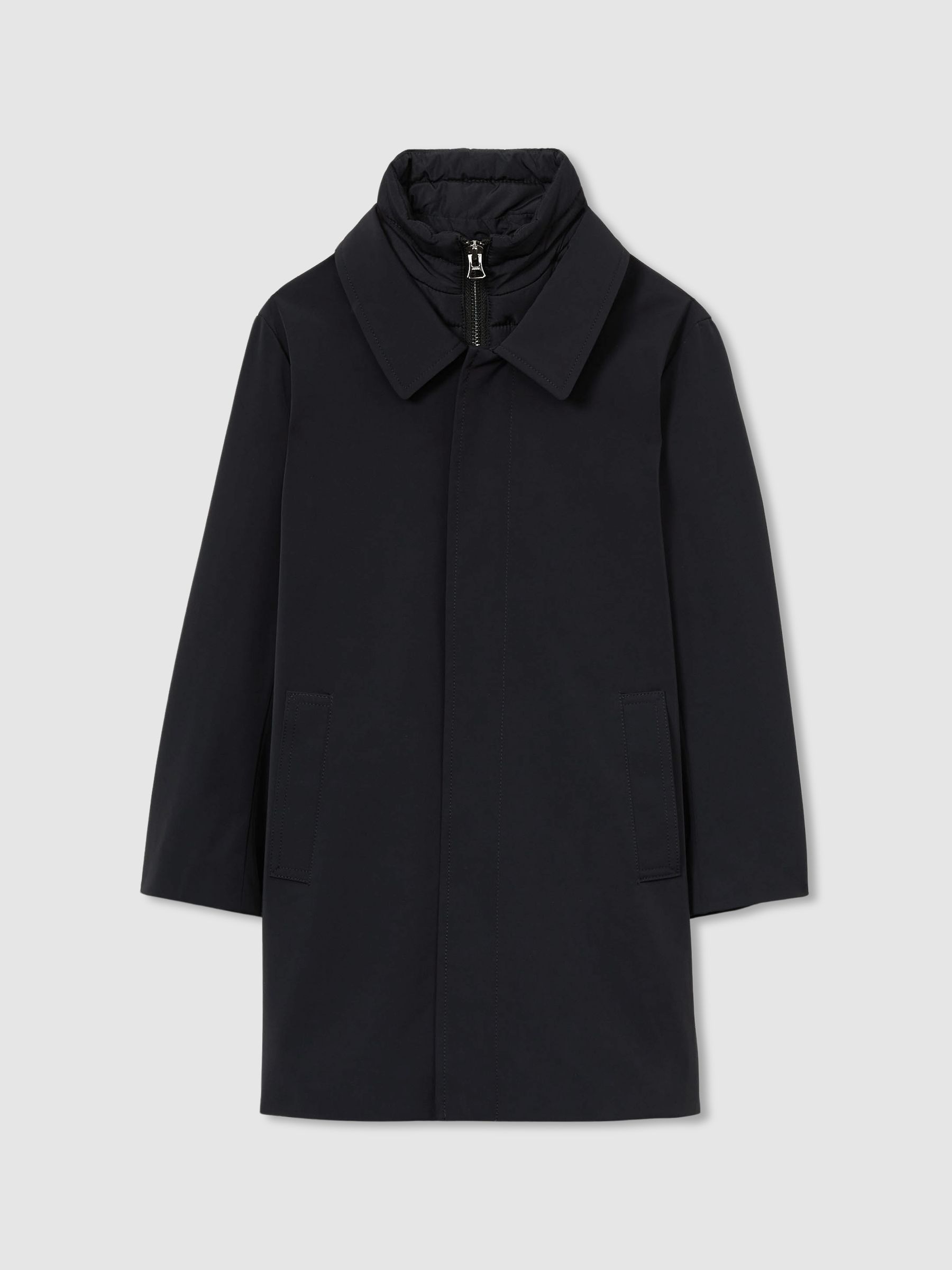 3-9 yrs Gabardine Coat with Removable Gilet in Navy - Image 2 of 4