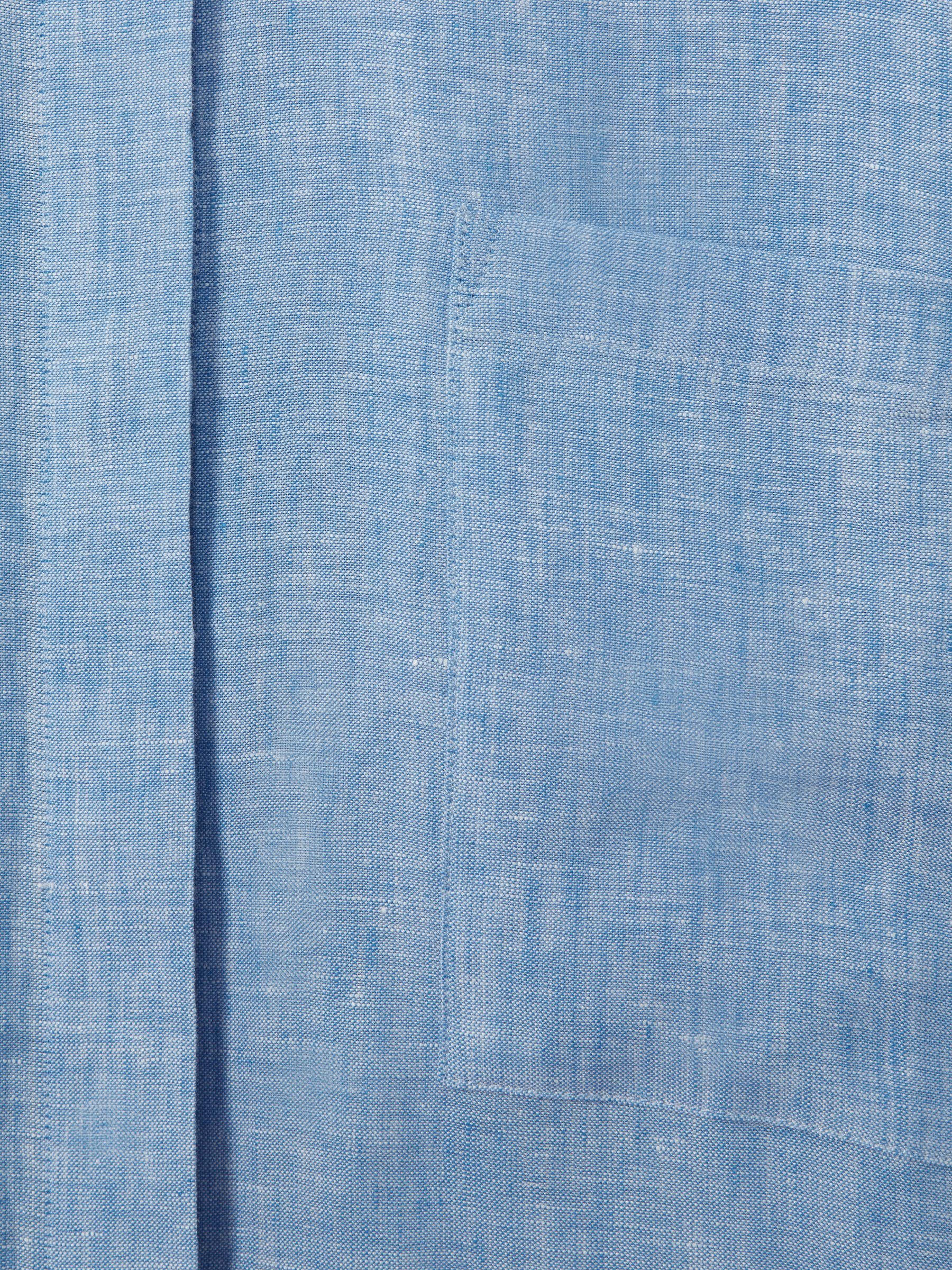 Relaxed Sleeve Linen Shirt in Blue - Image 5 of 5