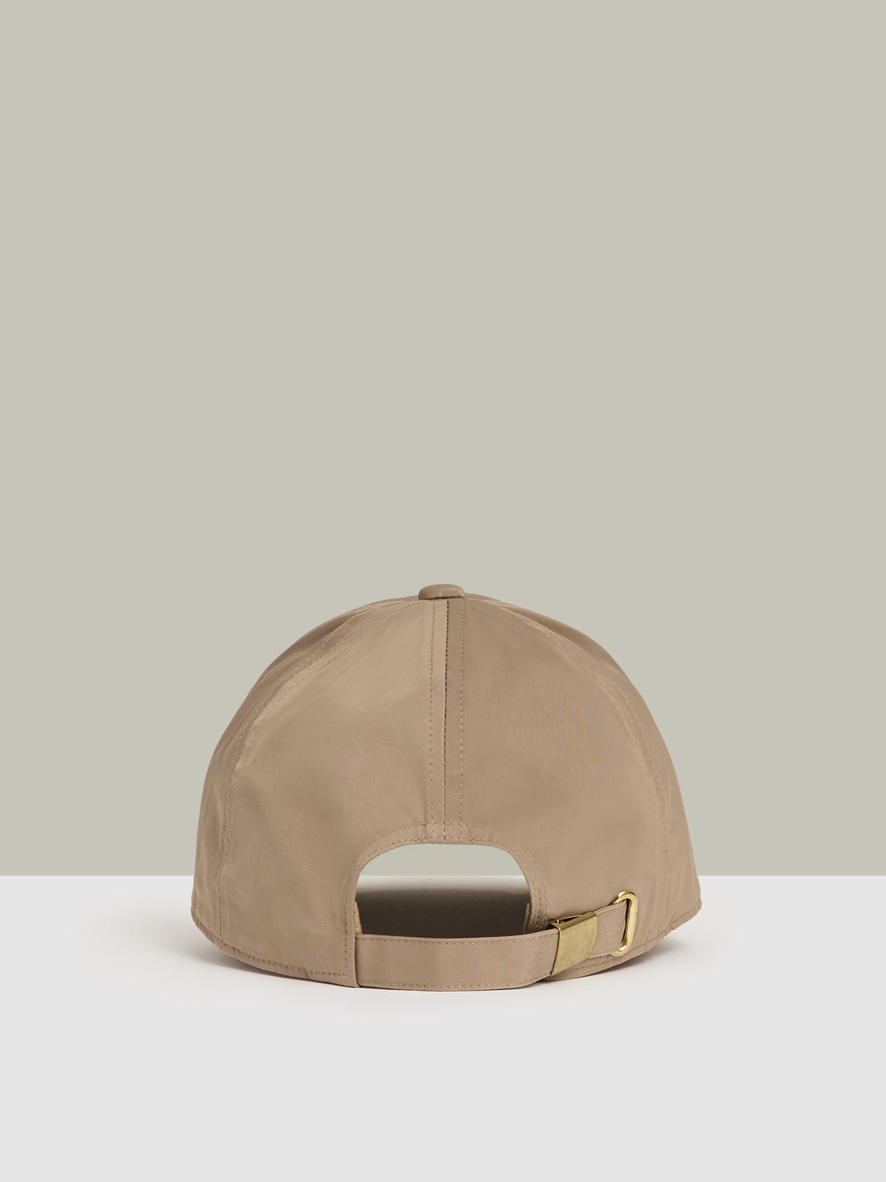 Adjustable Embroidered Logo Baseball Cap in Taupe - Image 4 of 5