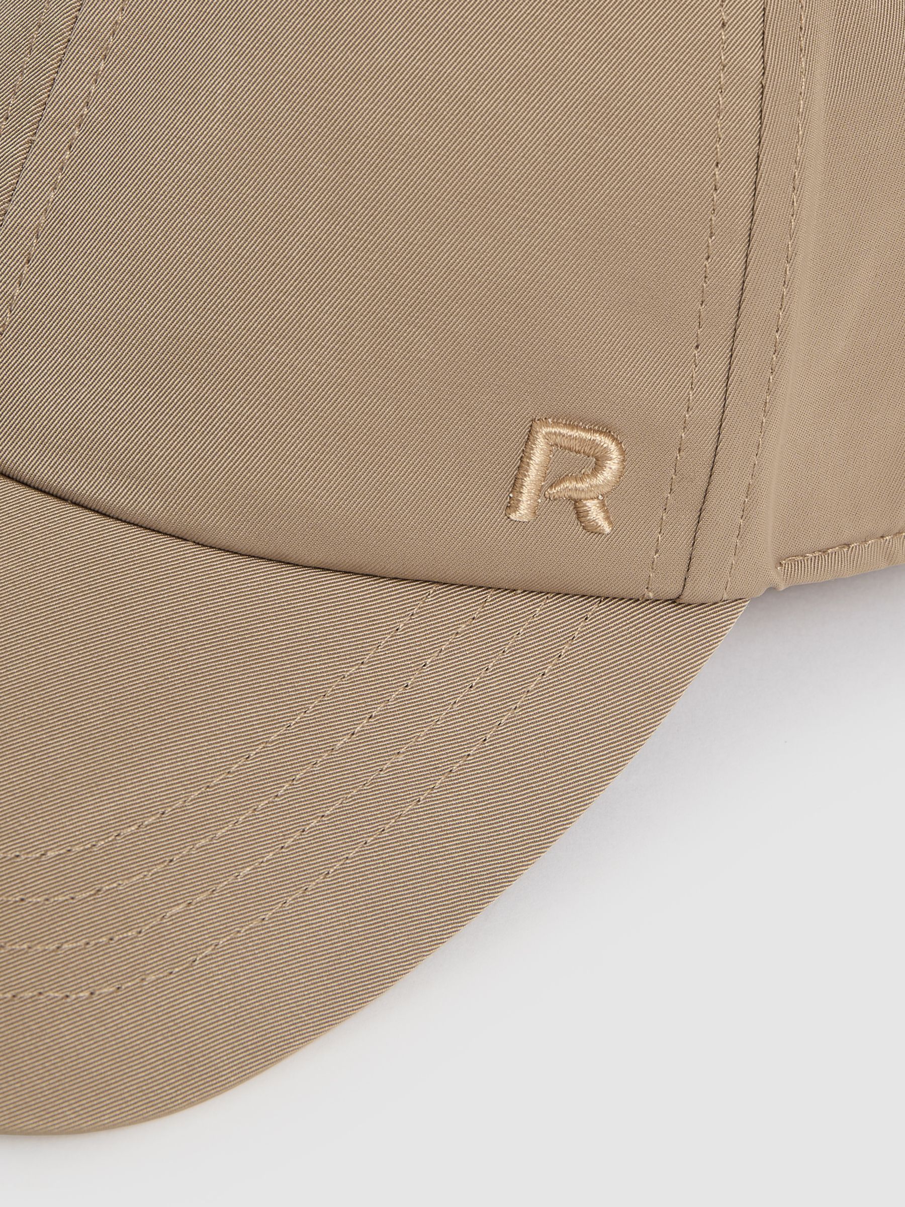 Adjustable Embroidered Logo Baseball Cap in Taupe - Image 5 of 5