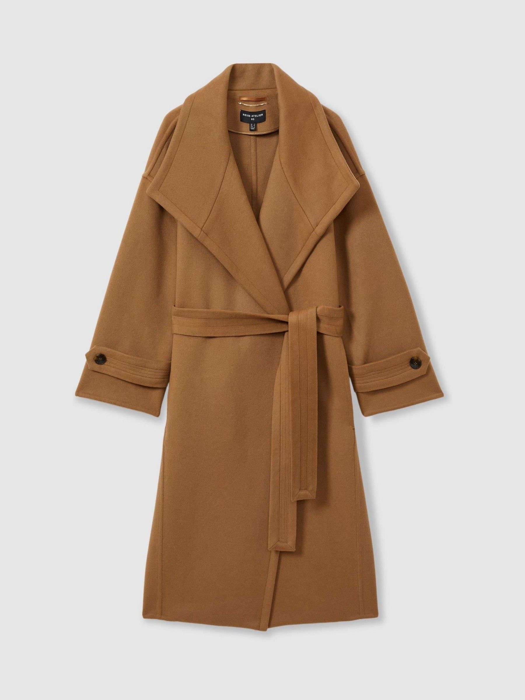 Atelier Blindseam Wool and Cashmere Coat in Camel - Image 2 of 6