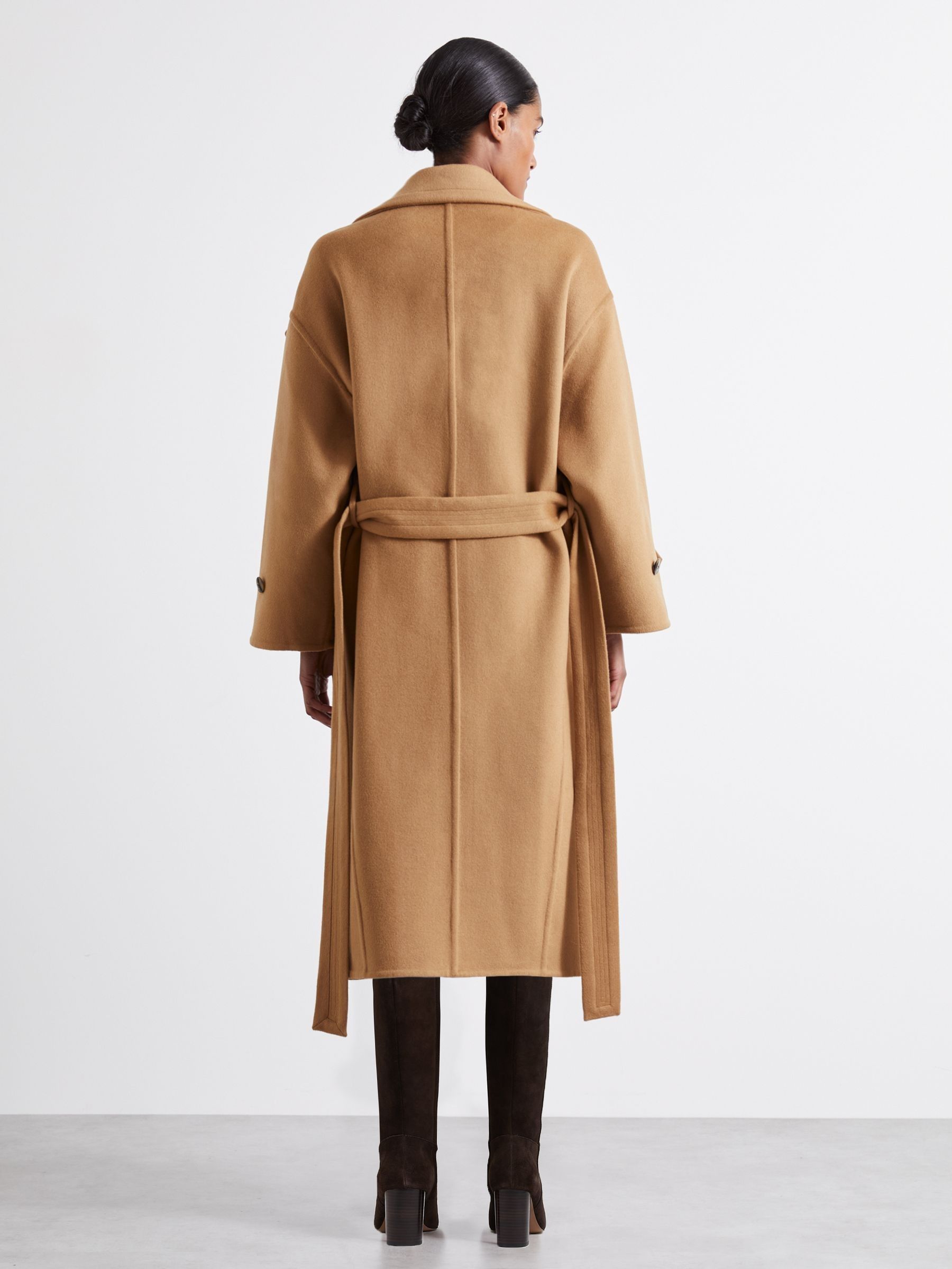 Atelier Blindseam Wool and Cashmere Coat in Camel - Image 4 of 6